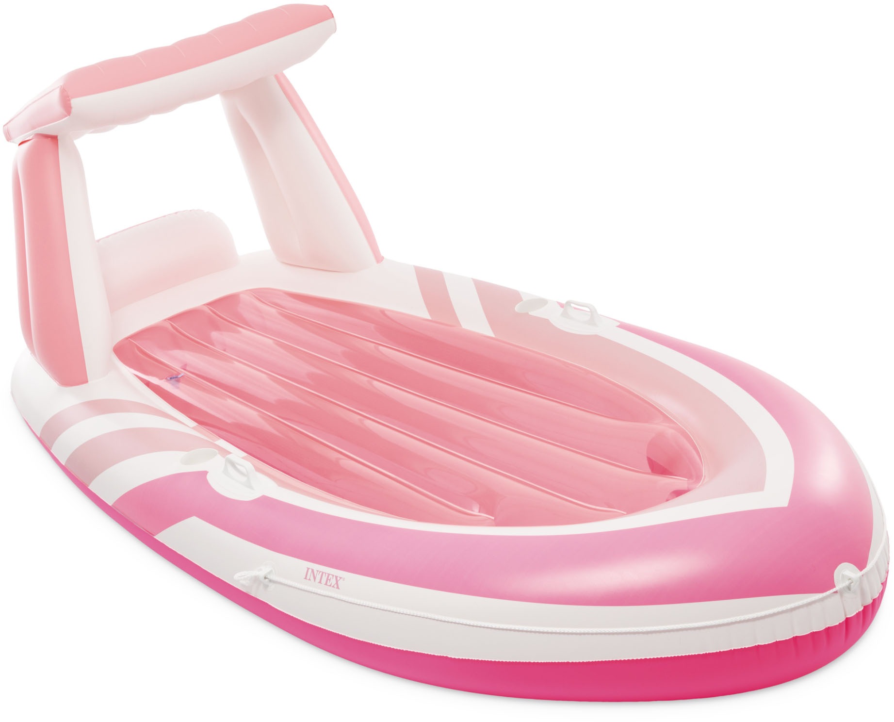 Intex Badeinsel »»PINK PARADISE BOAT FLOAT««, mit Reparatur-Set und Getränkehalterung