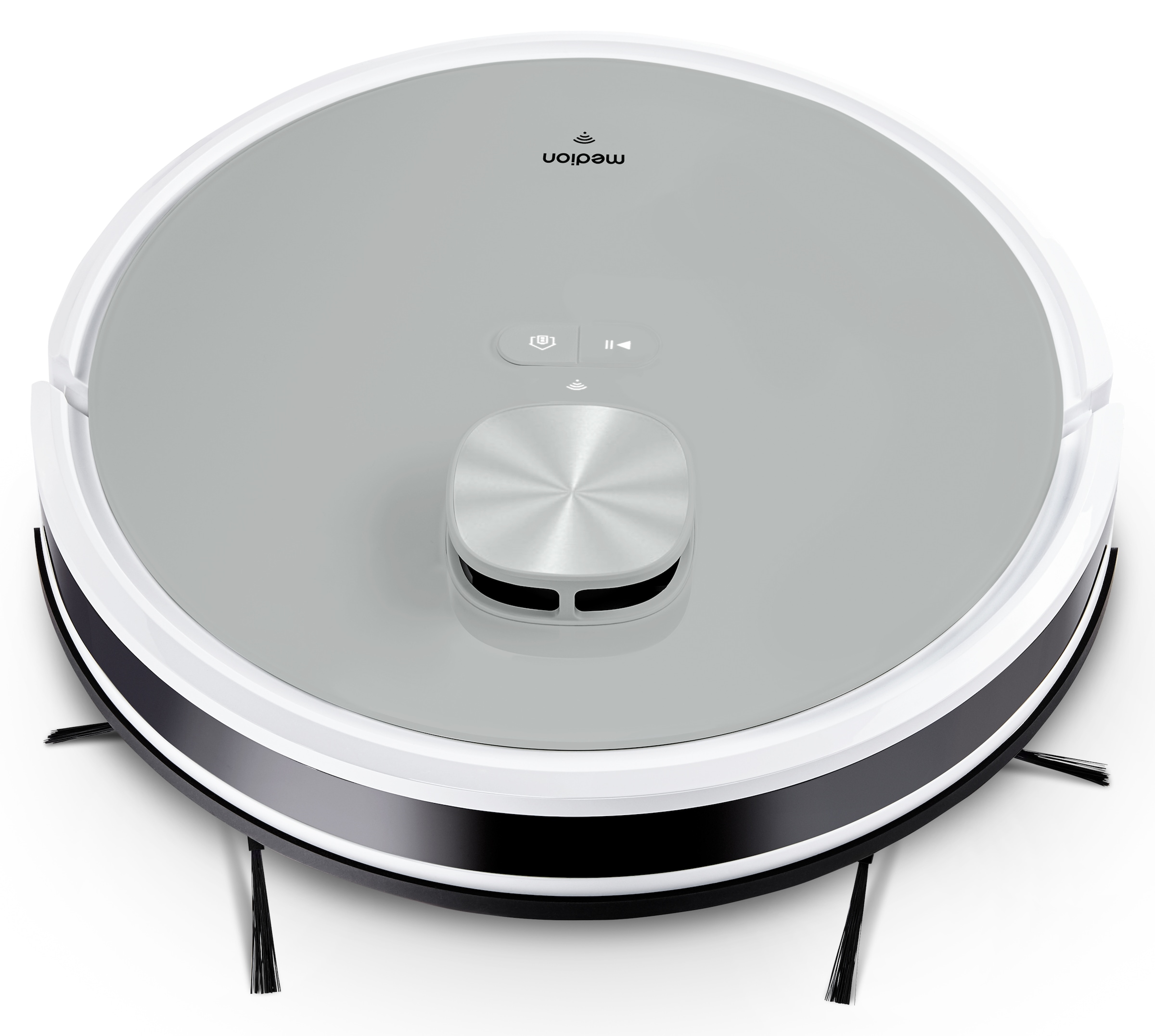 Medion® Nass-Trocken-Saugroboter »X21 SW+ (MD 11500), Absaugstation, Lasernavigation, 3 kPa Saugleistung«, App- und Sprachsteuerung, raumspezifische Reinigung, Verbotszonen