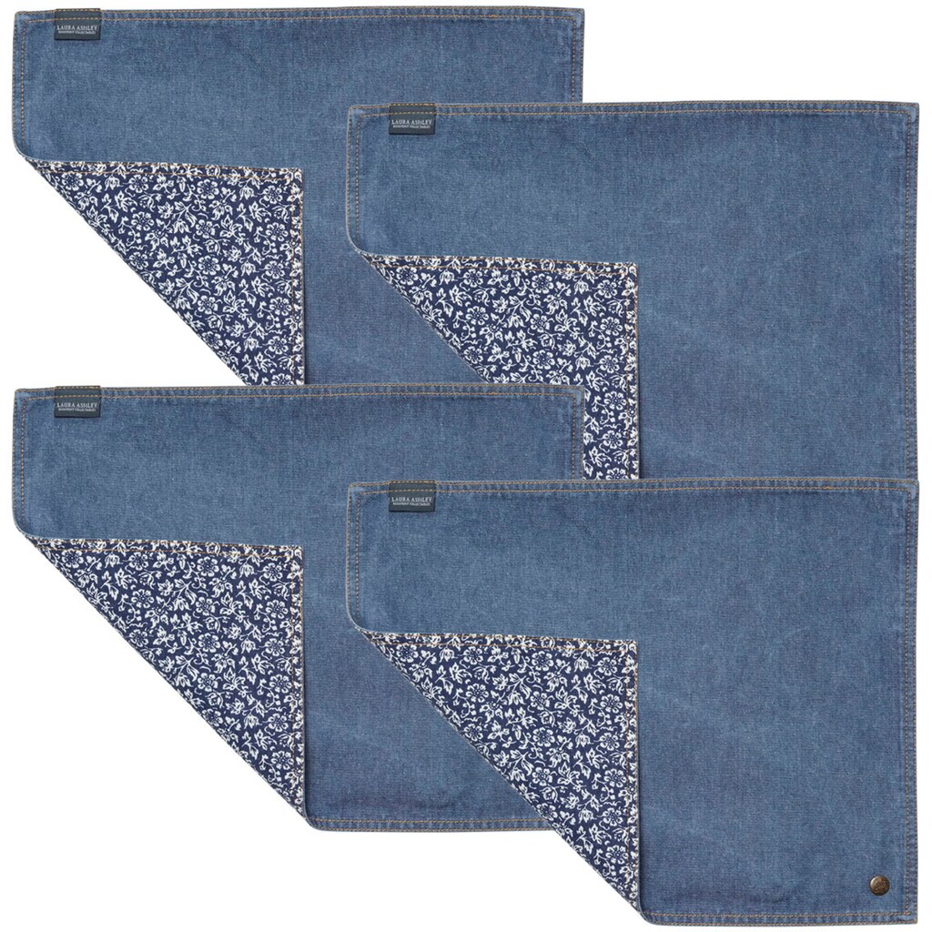 LAURA ASHLEY BLUEPRINT COLLECTABLES Platzset »Jeans Sweet Allysum«, (Set, 4 St.)
