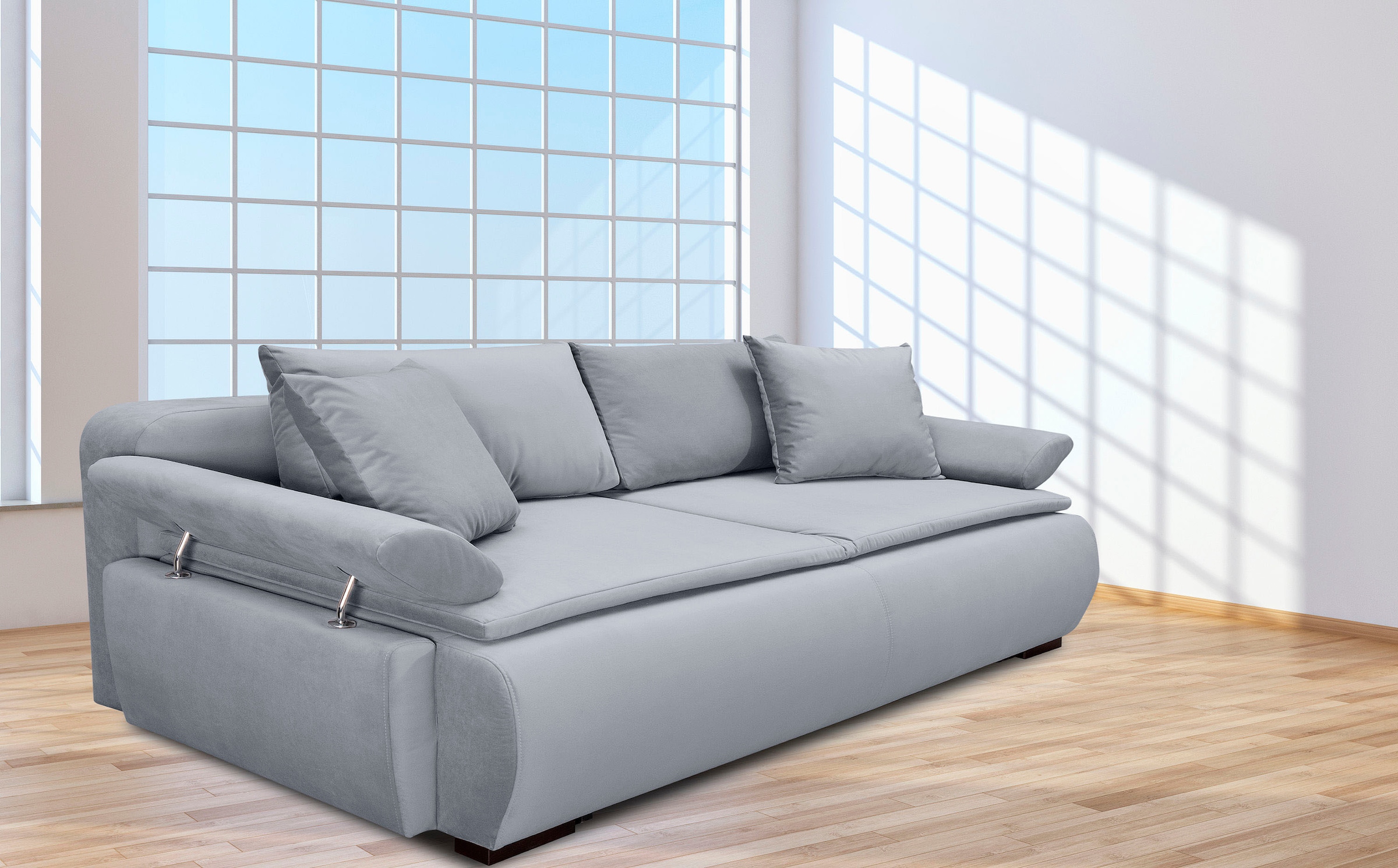 INOSIGN Schlafsofa »Romeo«, mit Boxspringaufbau, Bettfunktion & Bettkasten, Dauerschlafsofa
