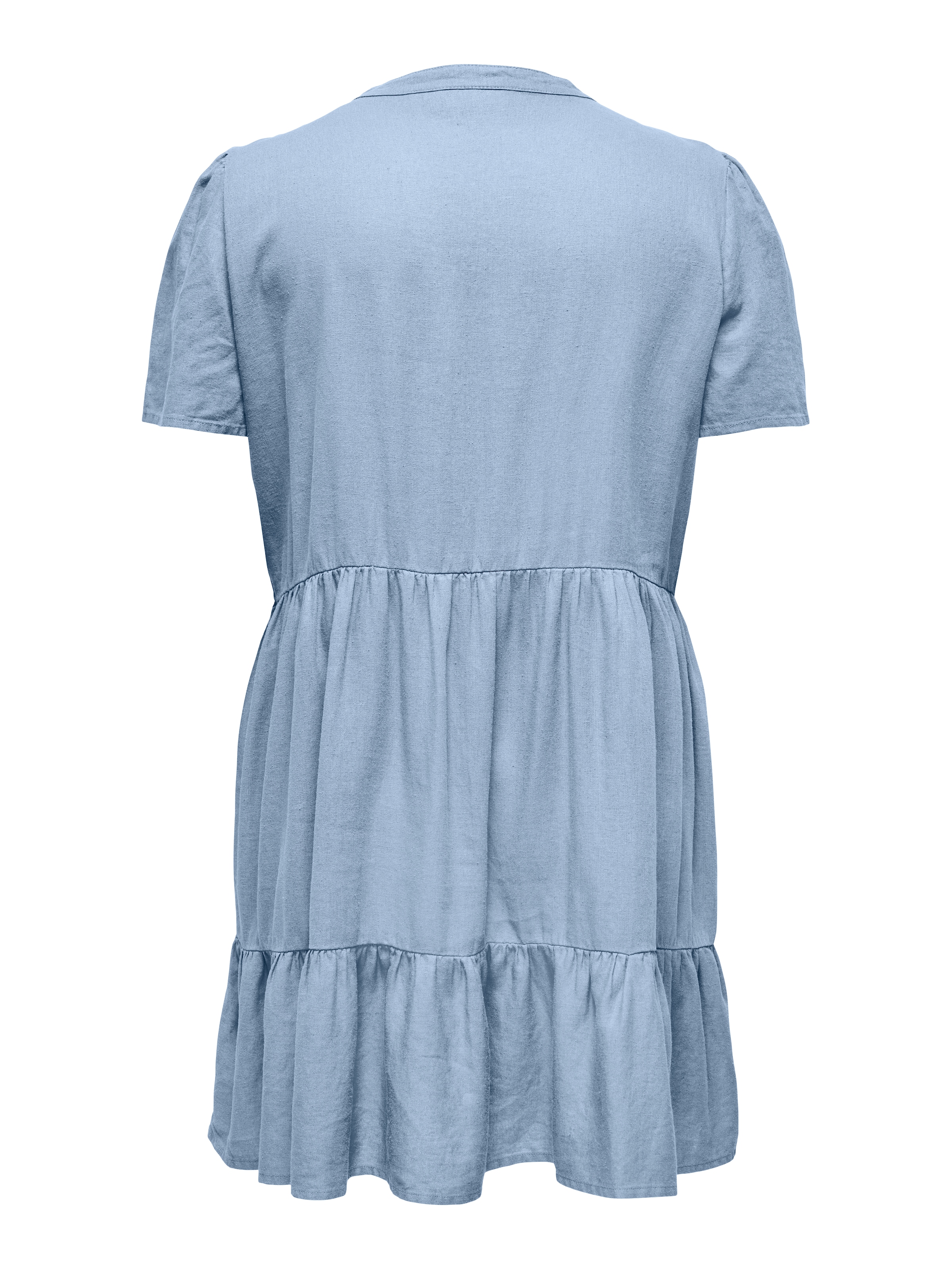 ONLY CARMAKOMA Minikleid »CARTIRI-CARO S/S V-NECK LIN DRESS TLR«, Sommerkleid
