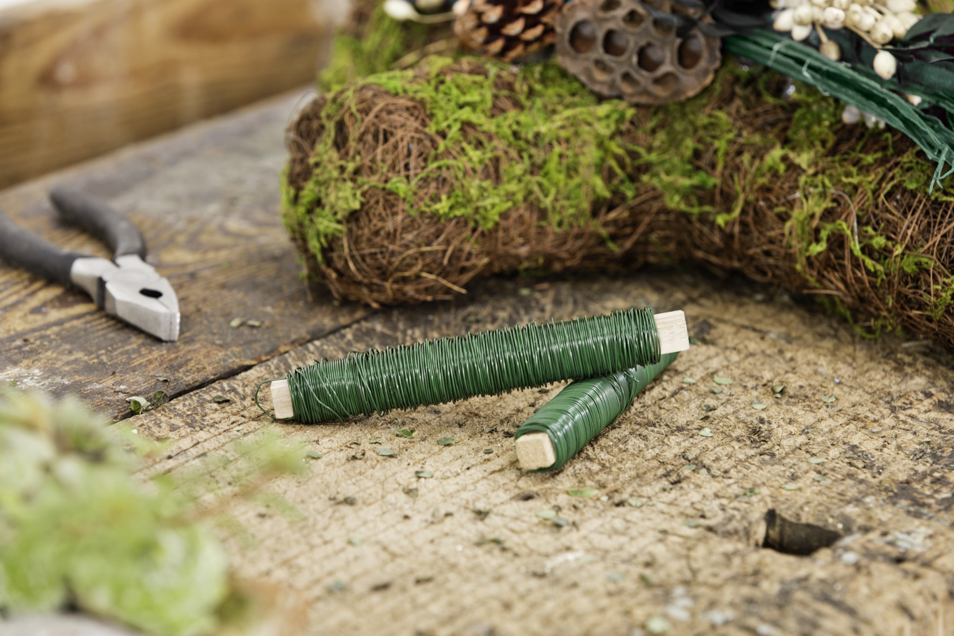 Windhager Pflanzschnur »Gartendraht für Garten-, Binde- und Bastelarbeiten« 1 Stk. tlg. Blumendraht erhältlich in unterschiedlchen Größen, verzinkt, grün