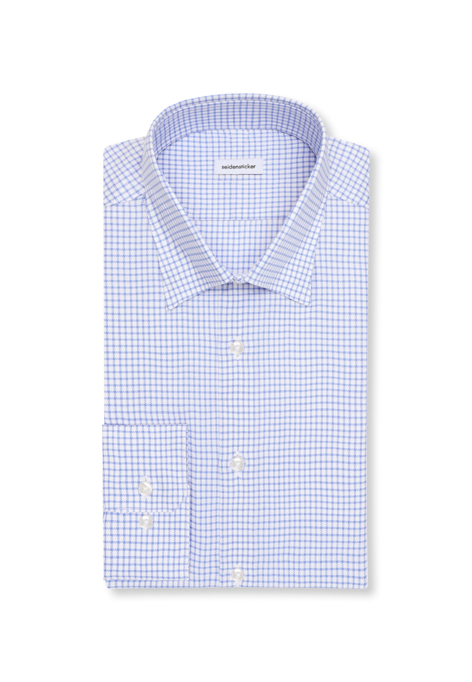 seidensticker Businesshemd »Schwarze Rose« Slim 1/1 Covered-Button-Down-Kragen Karo