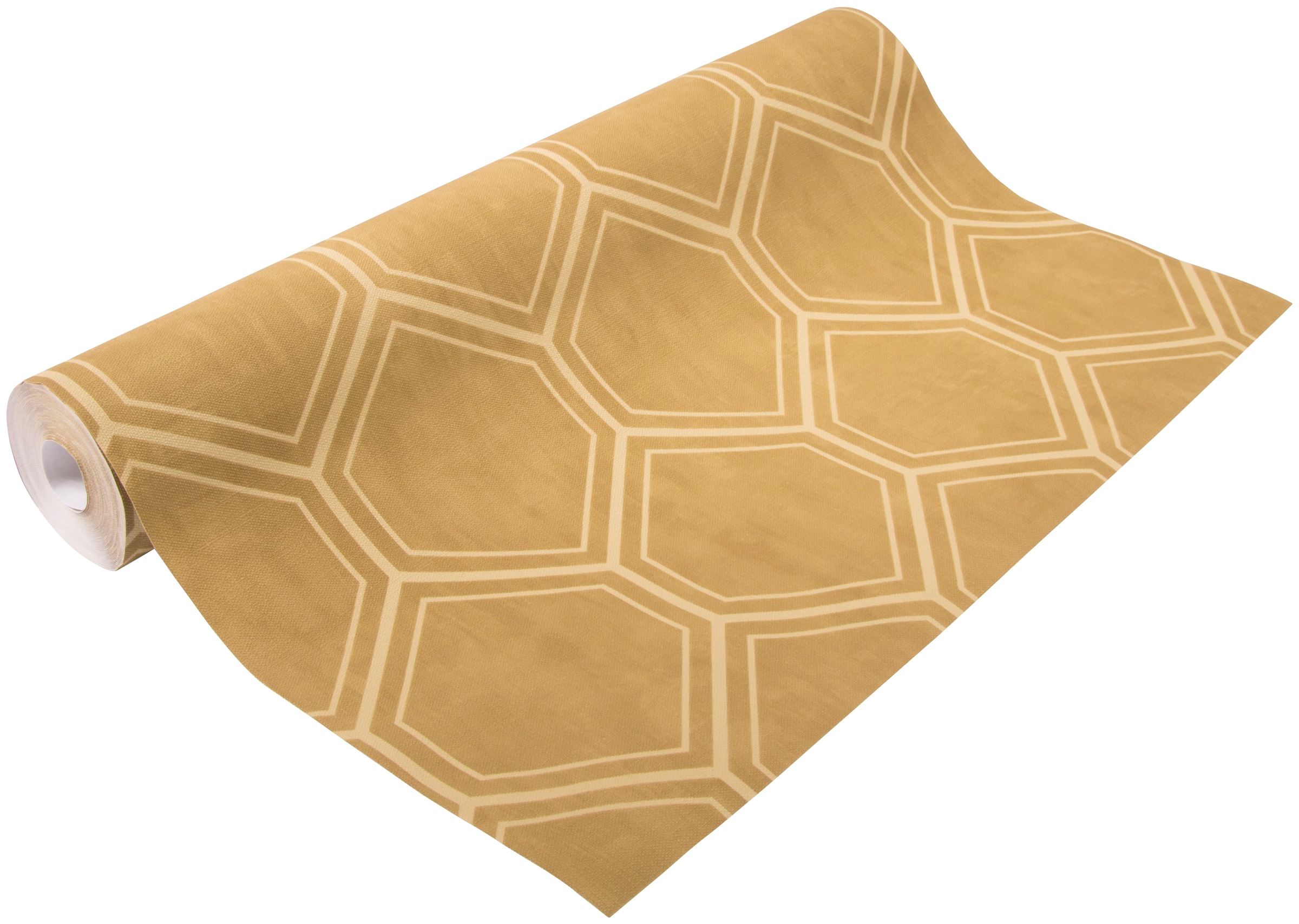 Superfresco Easy Vliestapete »Geo - Hexagon« geometrisch geprägt Ocker - 10m x 52cm