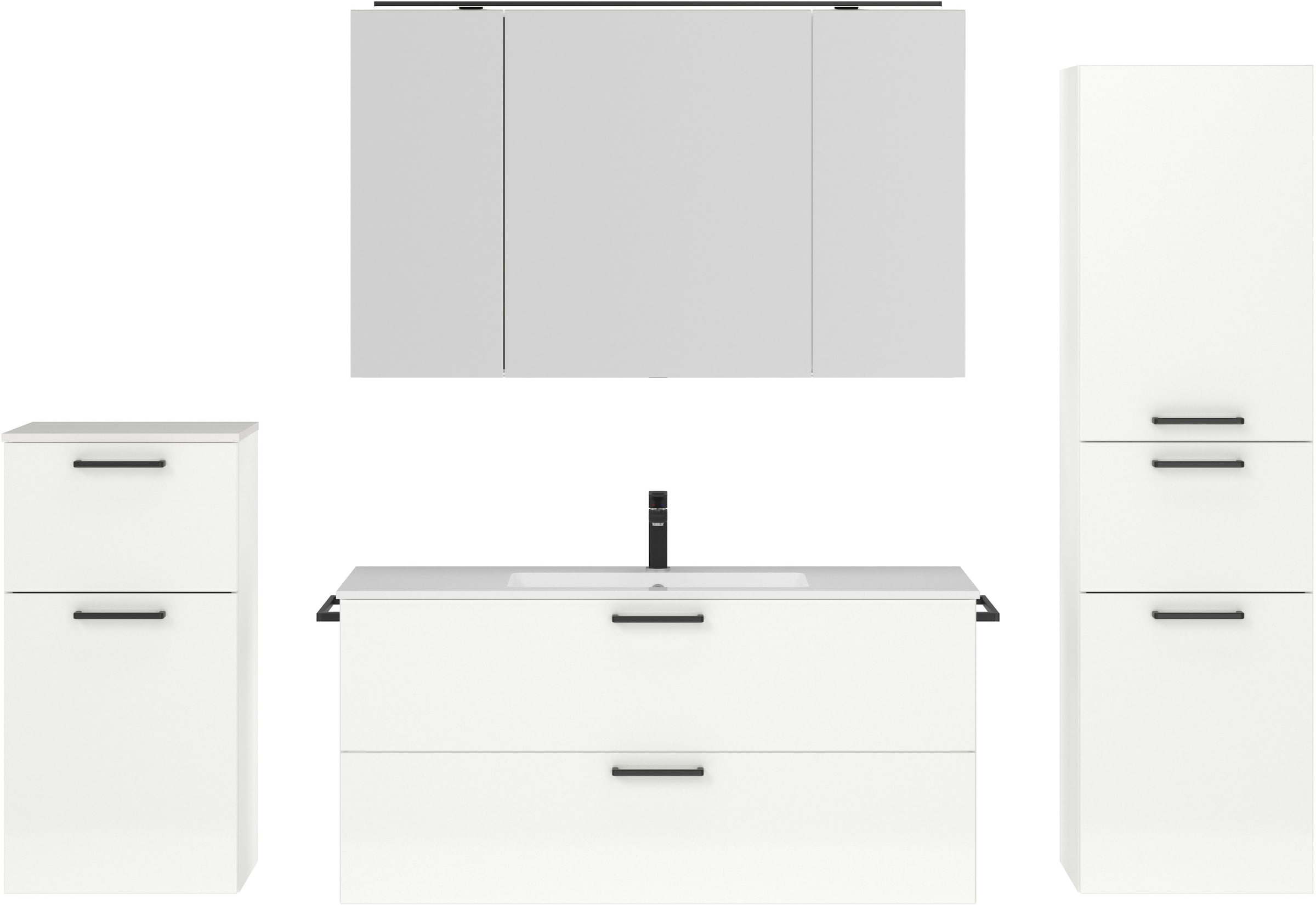 nobilia® Badmöbel-Set »Tolvina« vormontiert, mit Soft-Close, 4 Stk. tlg. günstig online kaufen