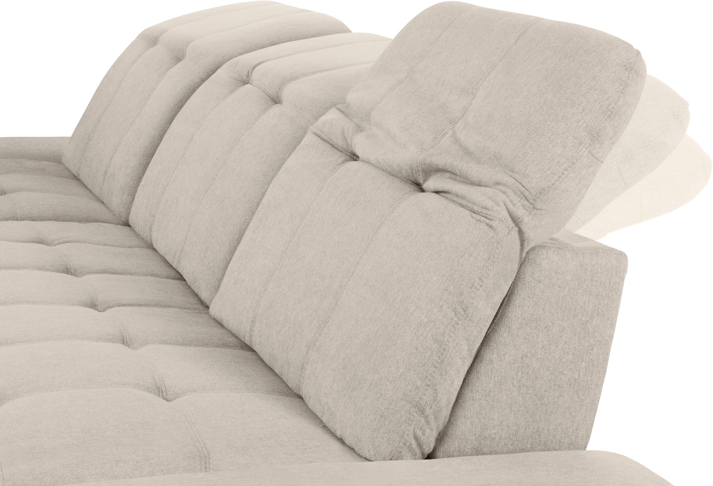 COTTA Ecksofa »Holiday L-Form mit Sitztiefen-, Armteil- und Kopfteilverstellung«, wahlweise mit Bettfunktion & Bettkasten