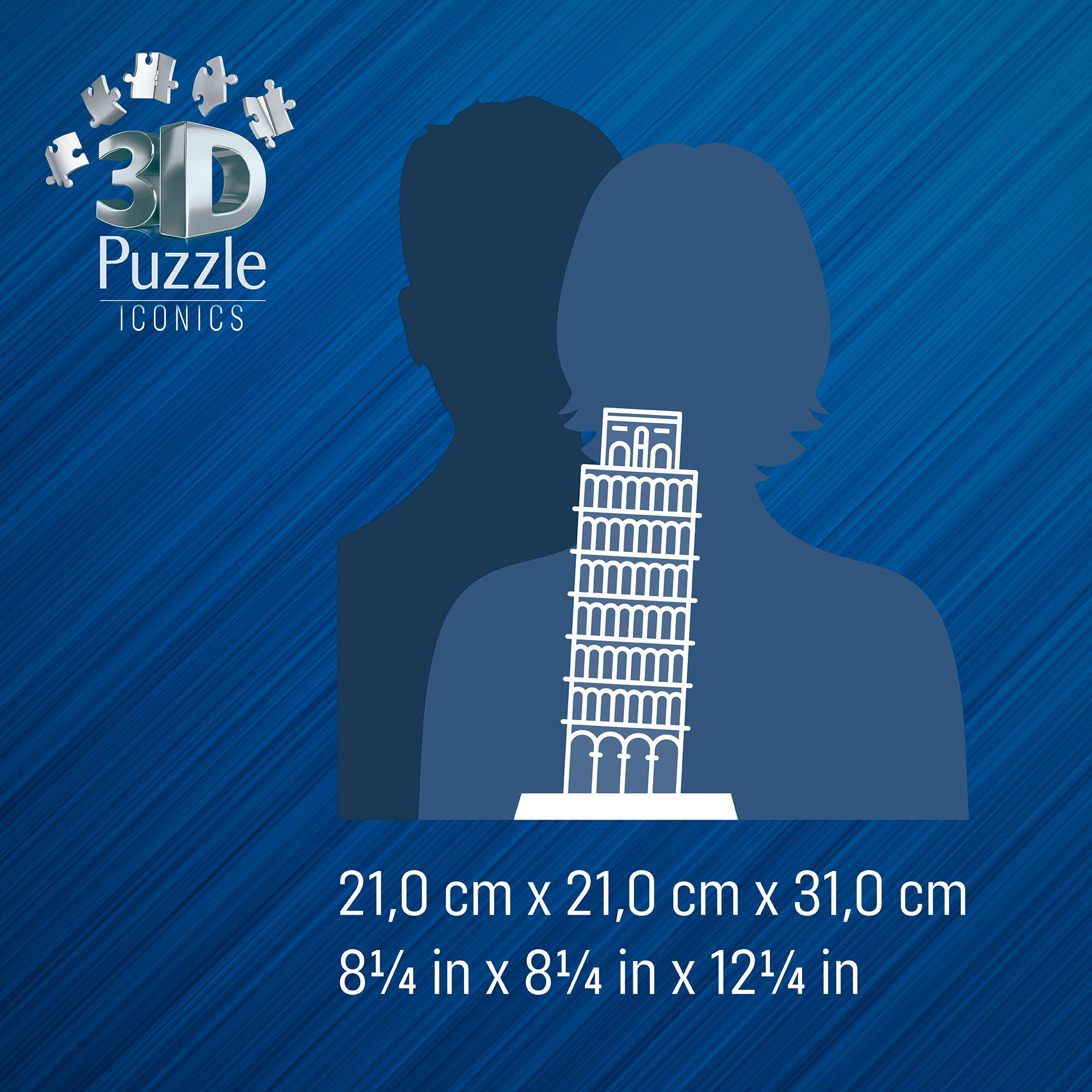 Ravensburger 3D-Puzzle »Iconics: Schiefer Turm von Pisa - mit Licht«, Made in Europe