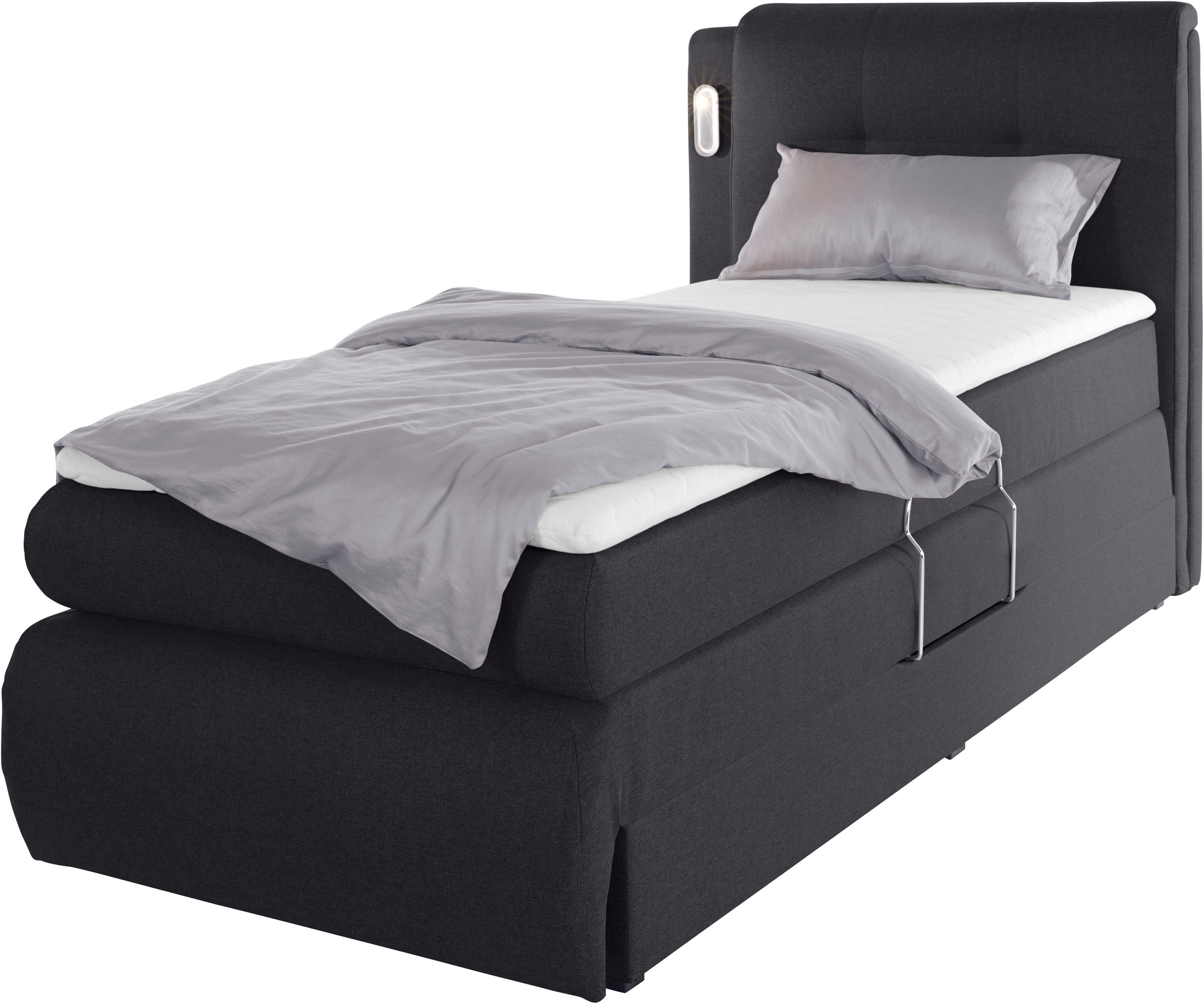 COLLECTION AB Boxspringbett »Borna«, inklusive Bettkasten, LED-Beleuchtung günstig online kaufen