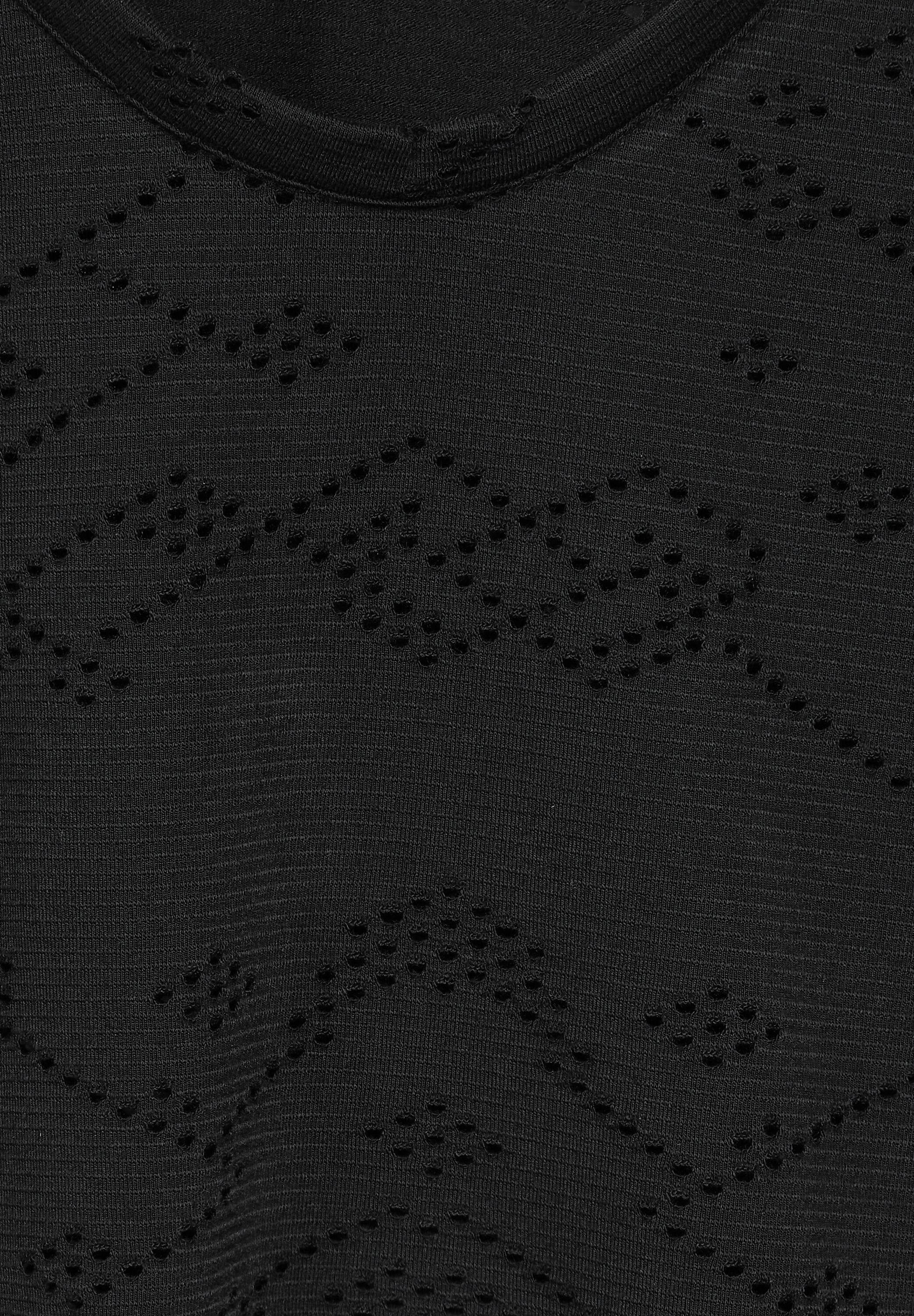 Cecil T-Shirt, mit Lochmuster in Ornamentform