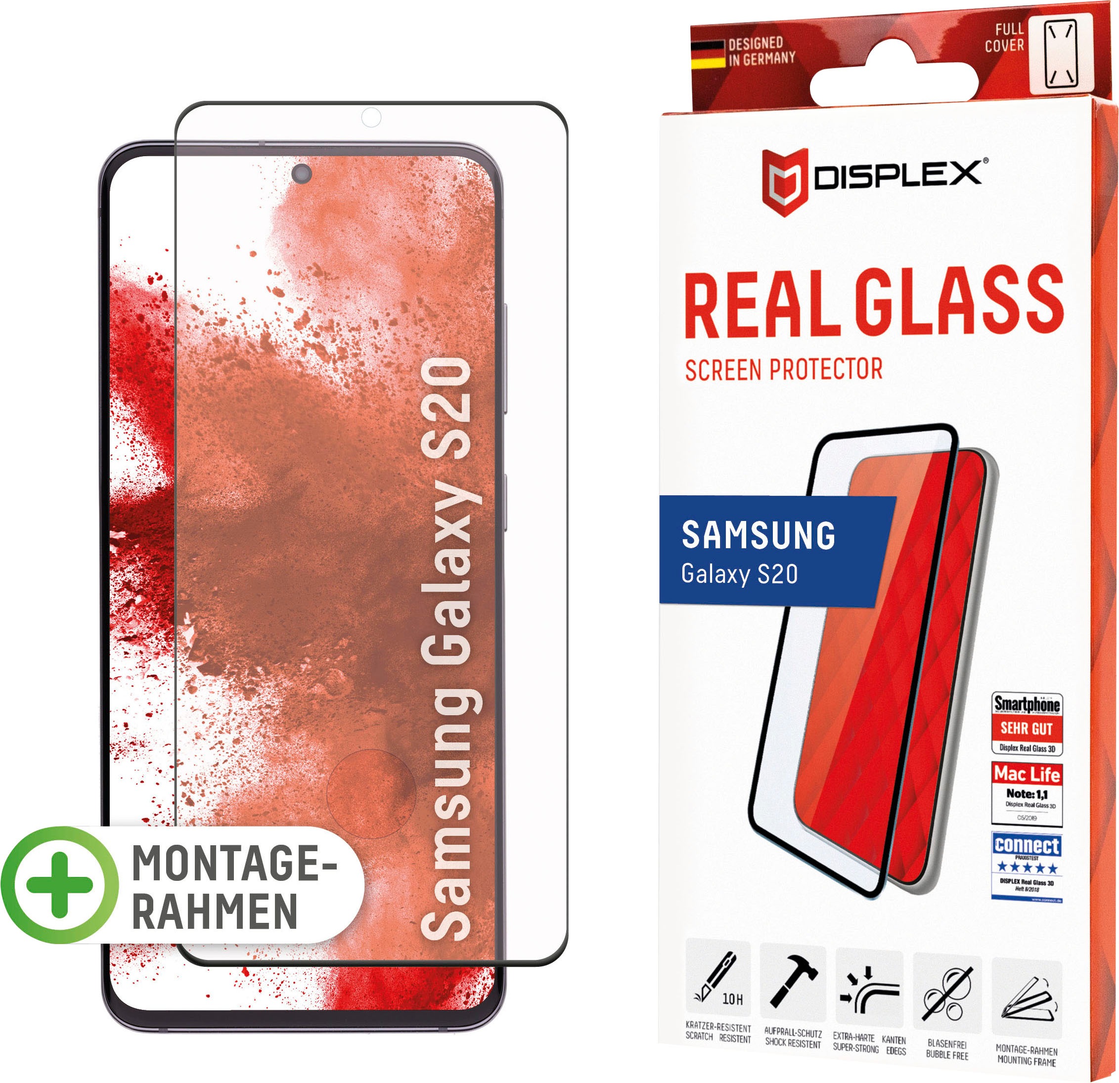 Bild von Displex Displayschutzglas »DISPLEX Real Glass Panzerglas für Samsung Galaxy S20/S20 5G (6,2")«