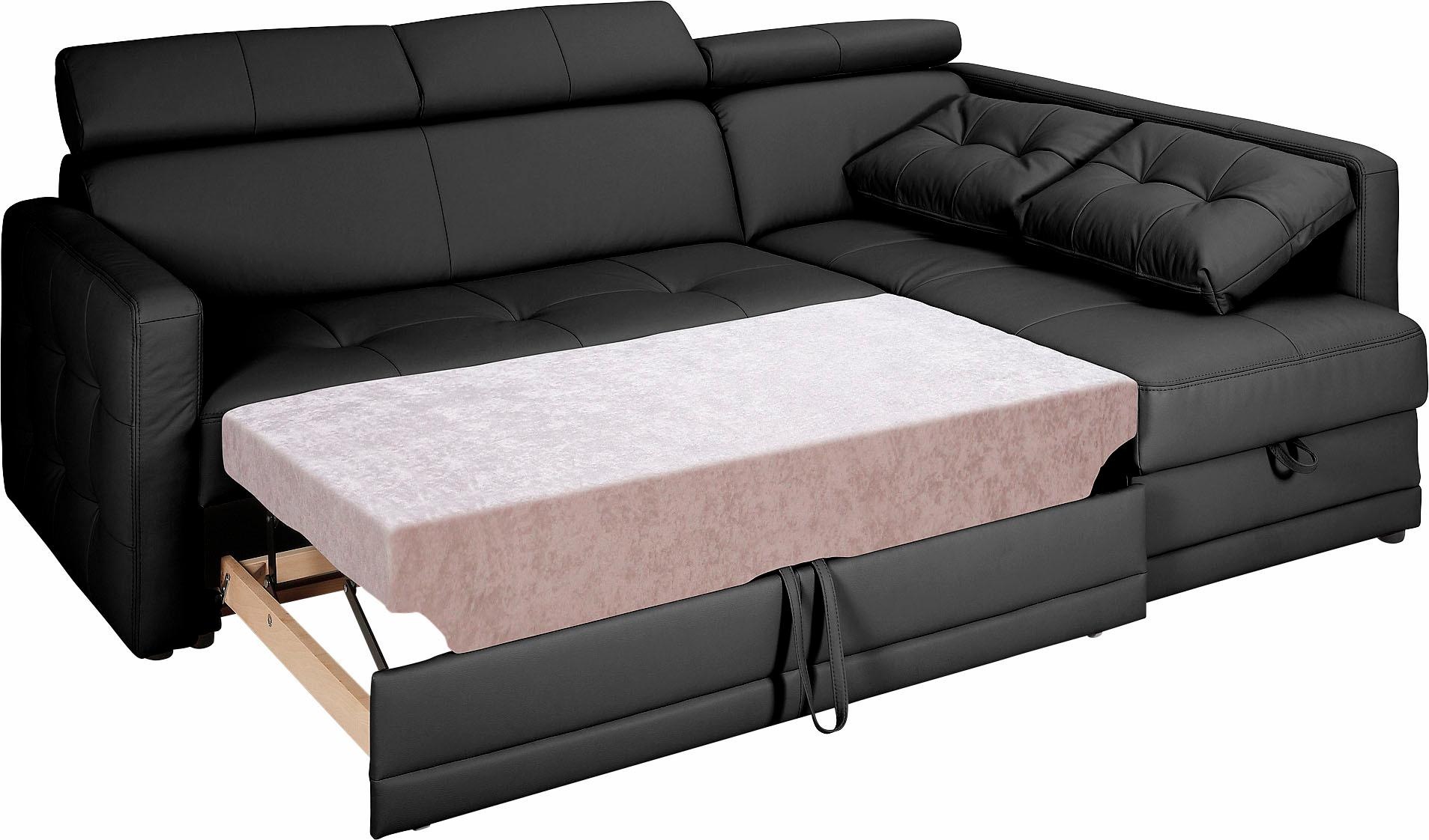 exxpo - sofa fashion Ecksofa »Arles, Federkern, zeitlos, Breite 225cm, L-Fo günstig online kaufen