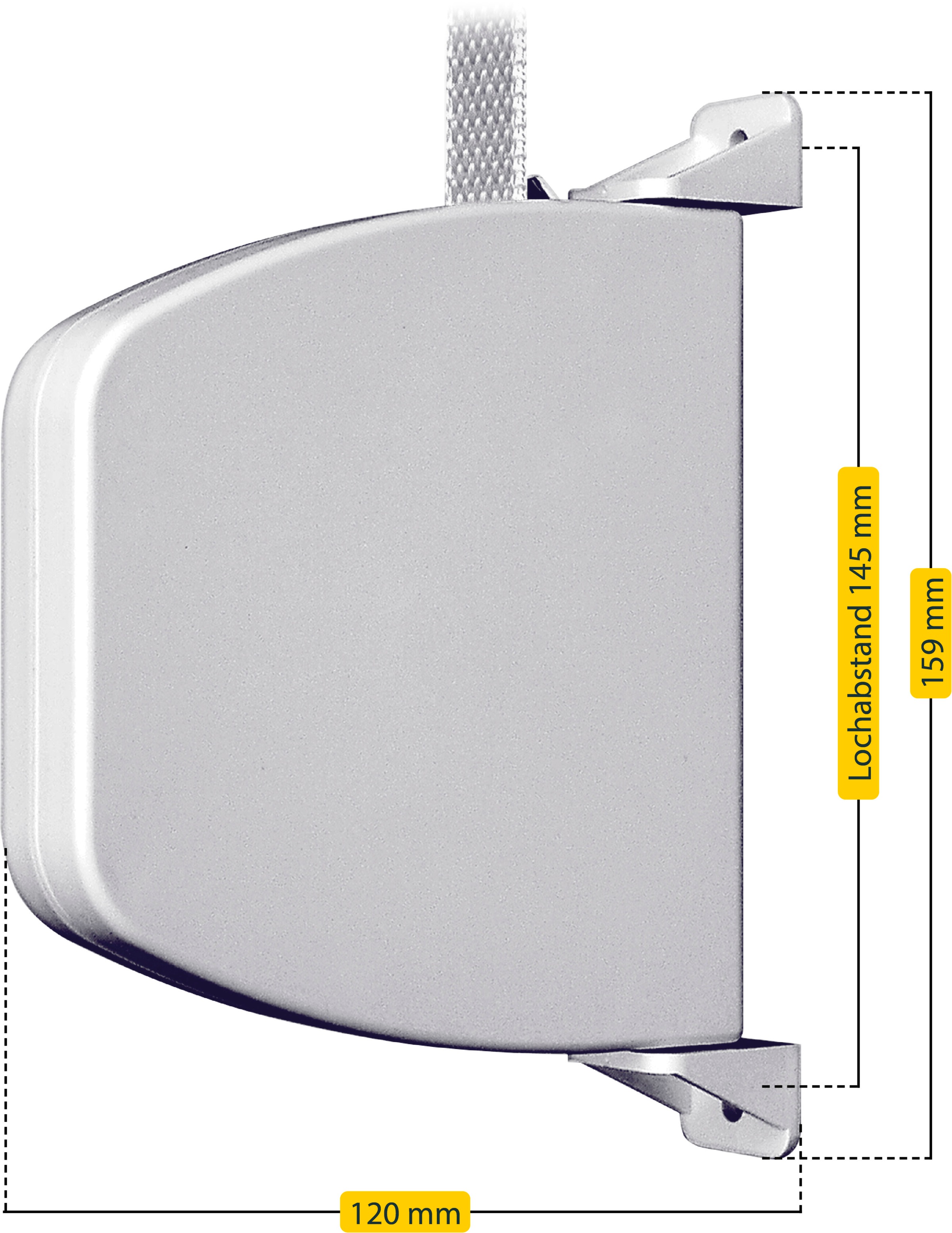 SCHELLENBERG Aufputz-Gurtwickler »Aufschraubwickler für das Rollladensystem Mini« Set, 1 Stk. tlg. schwenkbar, mit vormontiertem Rollladengurtband, braun oder weiß