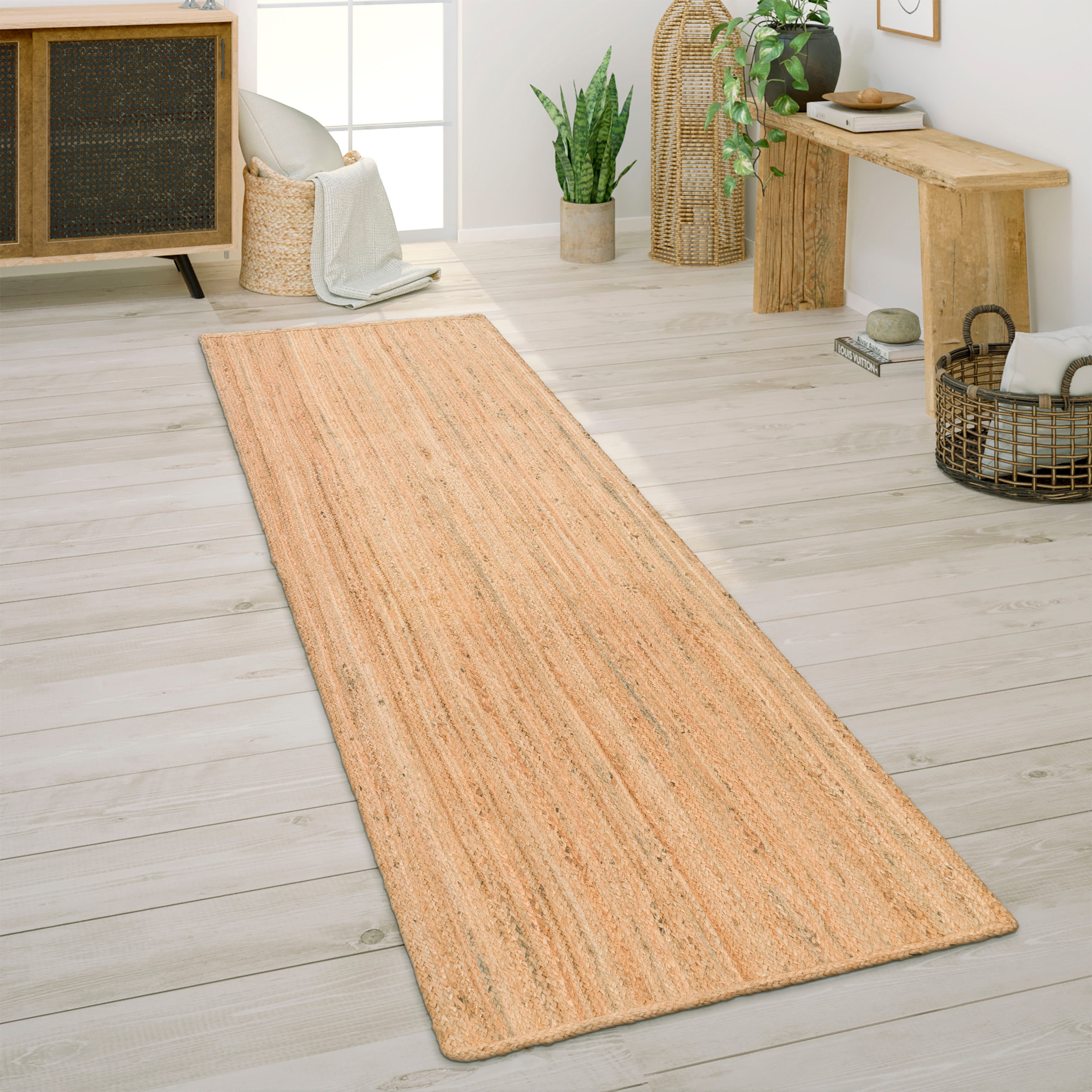 Paco Home Teppich »Skive 686« rechteckig 13 mm Höhe Wendeteppich, handgeflochten, Naturfaser, Boho-Style, auch als Läufer