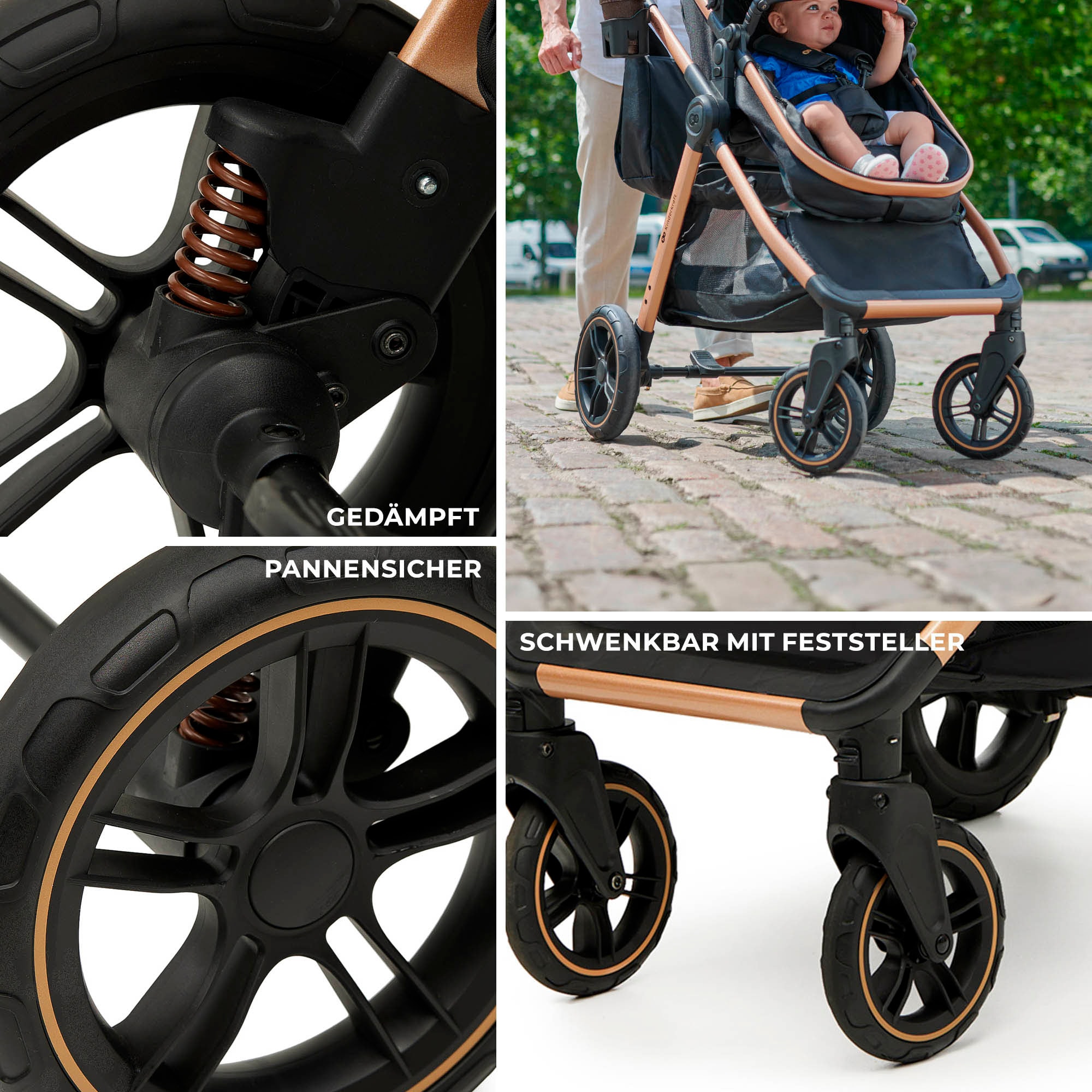 Kinderkraft Kombi-Kinderwagen »ESME 3IN1« 25 kg inkl. Babyschale MINK PRO 2 i-Size (40–87 cm)
