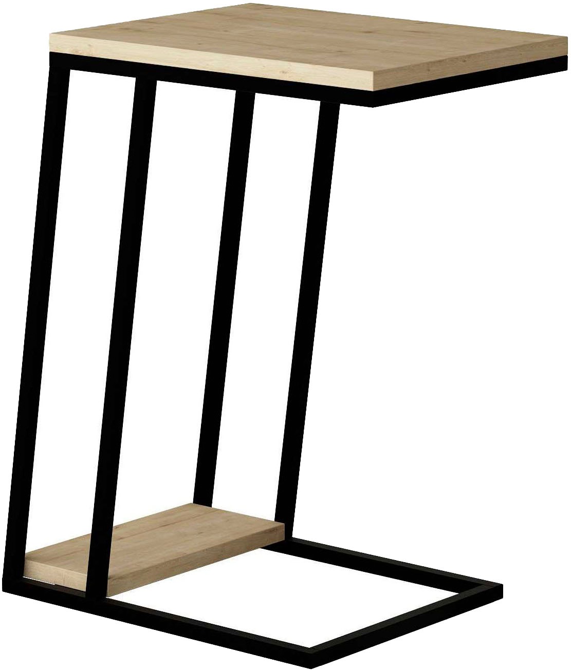DECORTIE Beistelltisch »PAL C BEISTELLTISCH« Packung, 1 Stk. tlg. Leichte Montage, Lagerung, Platzsparend Eiche