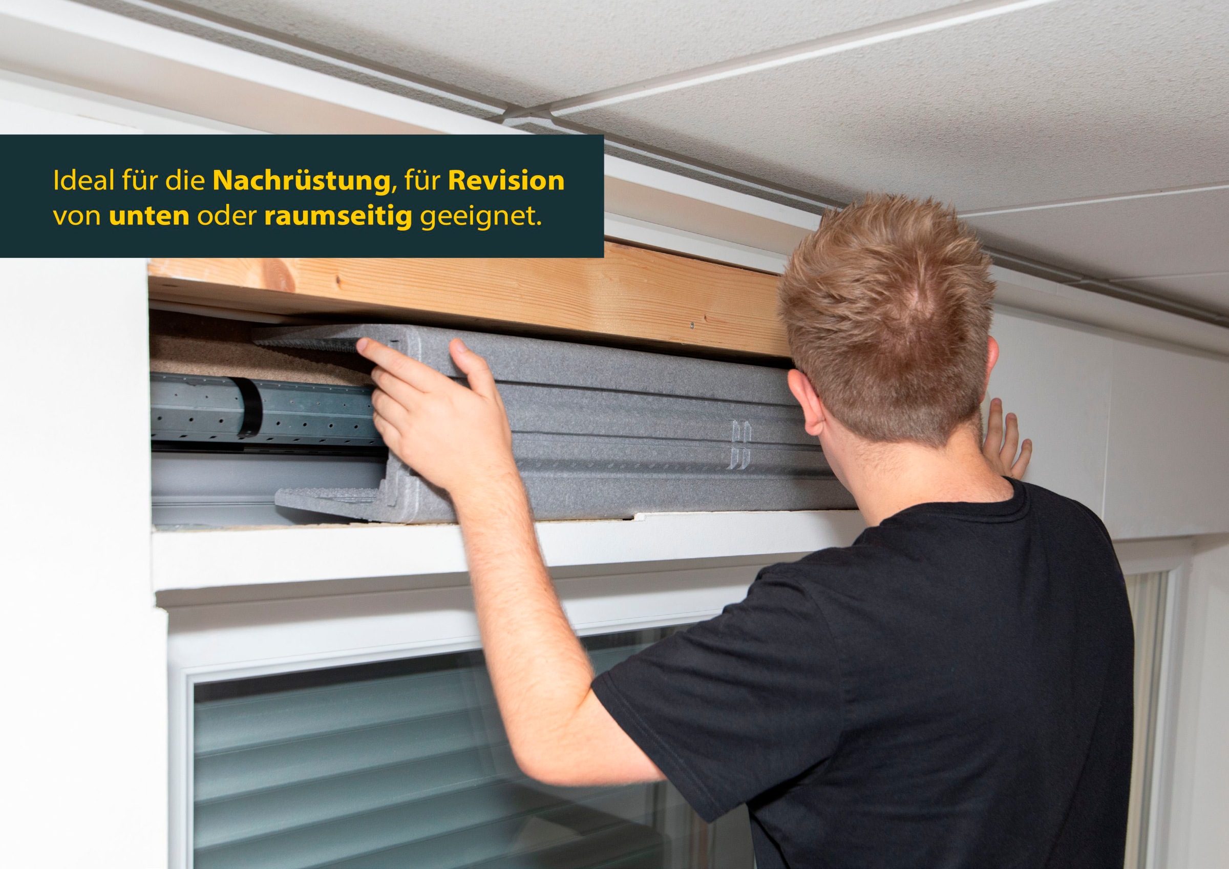 SCHELLENBERG Rollladenkastendämmung »3-teilig, 100 x 28,5 x 1,3 cm«, Thermoisolierung für Rollläden, Wärmedämmung