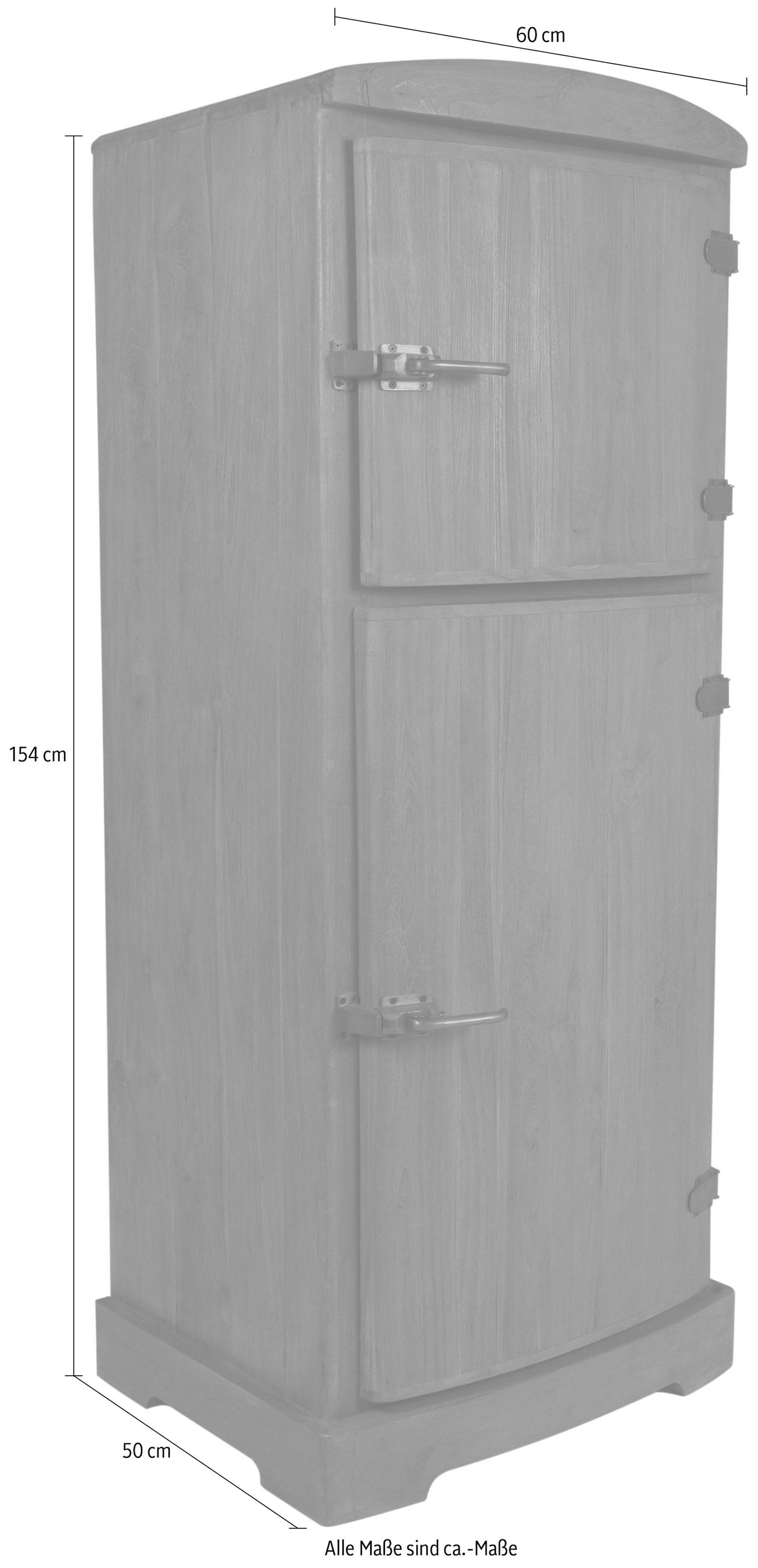 SIT Barschrank »Seadrift«, recyceltes Teak-Altholz in Kühlschrankoptik, Breite 154 cm, Vintage