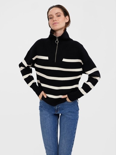 Troyer »VMSABA STRIPE LS HIGHNECK BLOUSE GA NOOS«