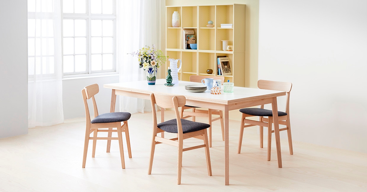 Hammel Furniture Esstisch »Basic Single, schnell innenliegende Einlegeplatten ausziehbar,«, 180(280)x80 cm, Melamin / Massivholz, stabiler dänische Design Tisch