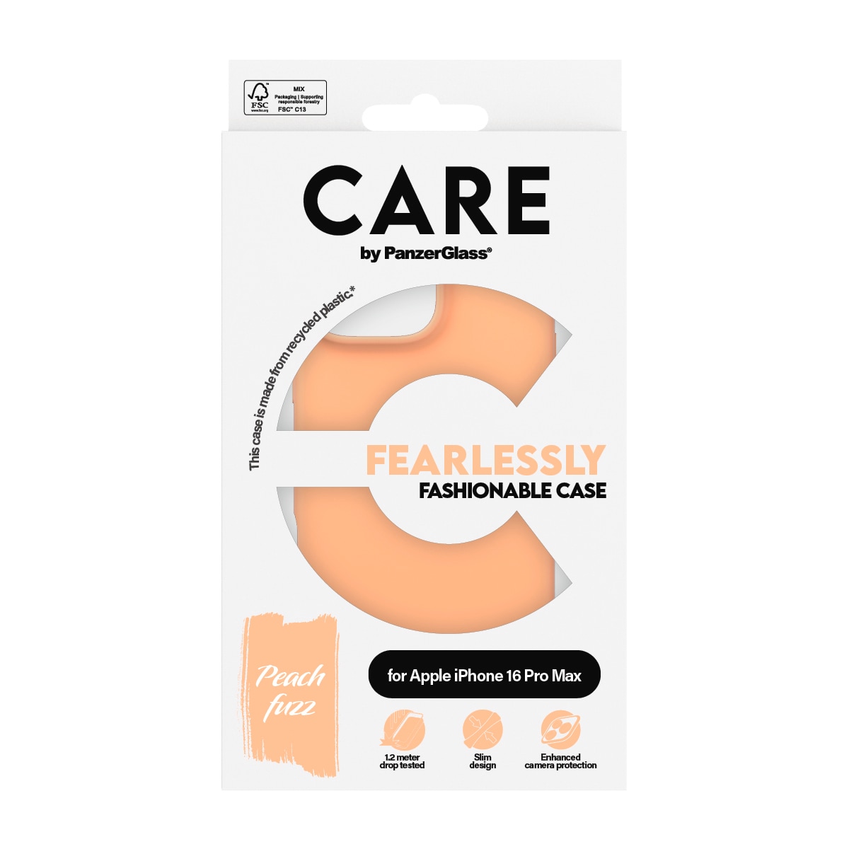 CARE by PanzerGlass Handyhülle »Fearlessly Fashionable Case für Apple iPhone 16 Pro Max« Smartphones Backcover, Schutzhülle, Handyschutzhülle, Case, Schutzcase, stoßfest