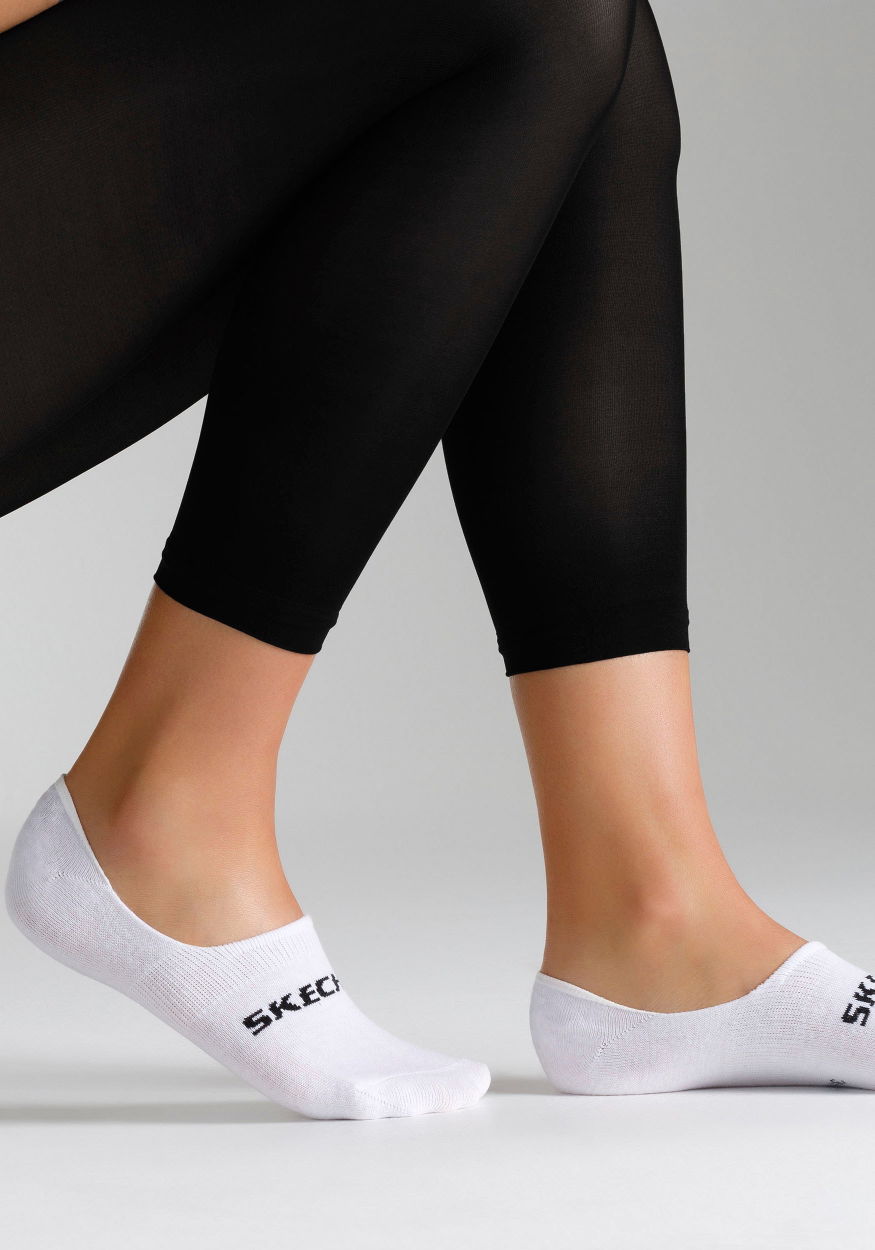 Skechers Füßlinge »Invisible Mesh Ventilation«, (6 Paar), No Show Socks, druckfreier Bund, atmungsaktiv