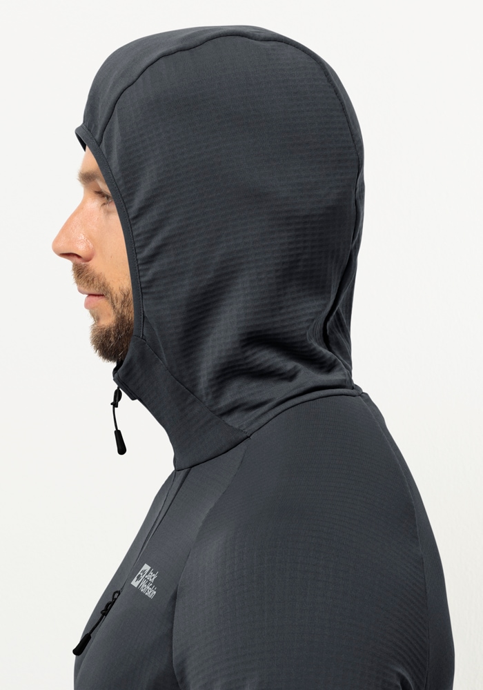 Jack Wolfskin Fleecejacke »KOLBENBERG HOODED FZ M«, mit Kapuze