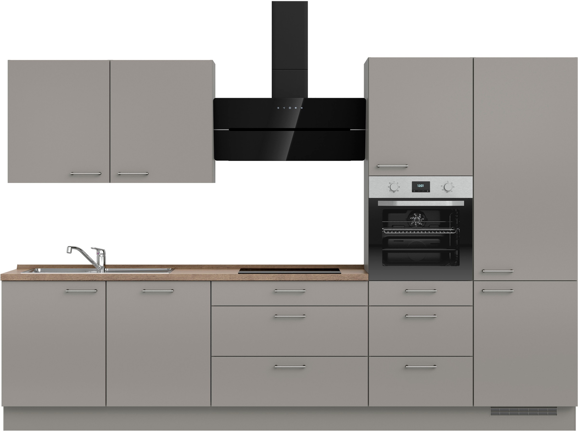 nobilia® Küchenzeile »"Laser II", Ausrichtung wählbar, Breite 330 cm« vormo günstig online kaufen