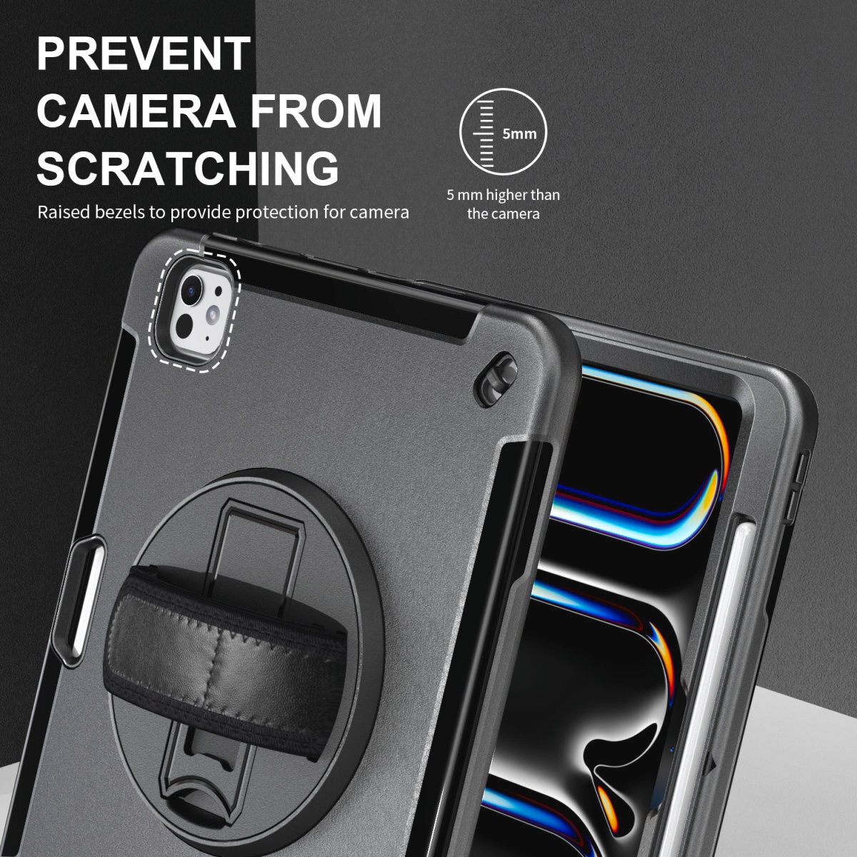 4smarts Tablet-Hülle »Rugged Case GRIP für Apple iPad Pro 11 (M4, 2024)«, Backcover, Schutzhülle, Handyschutzhülle, Case, Schutzcase, stoßfest