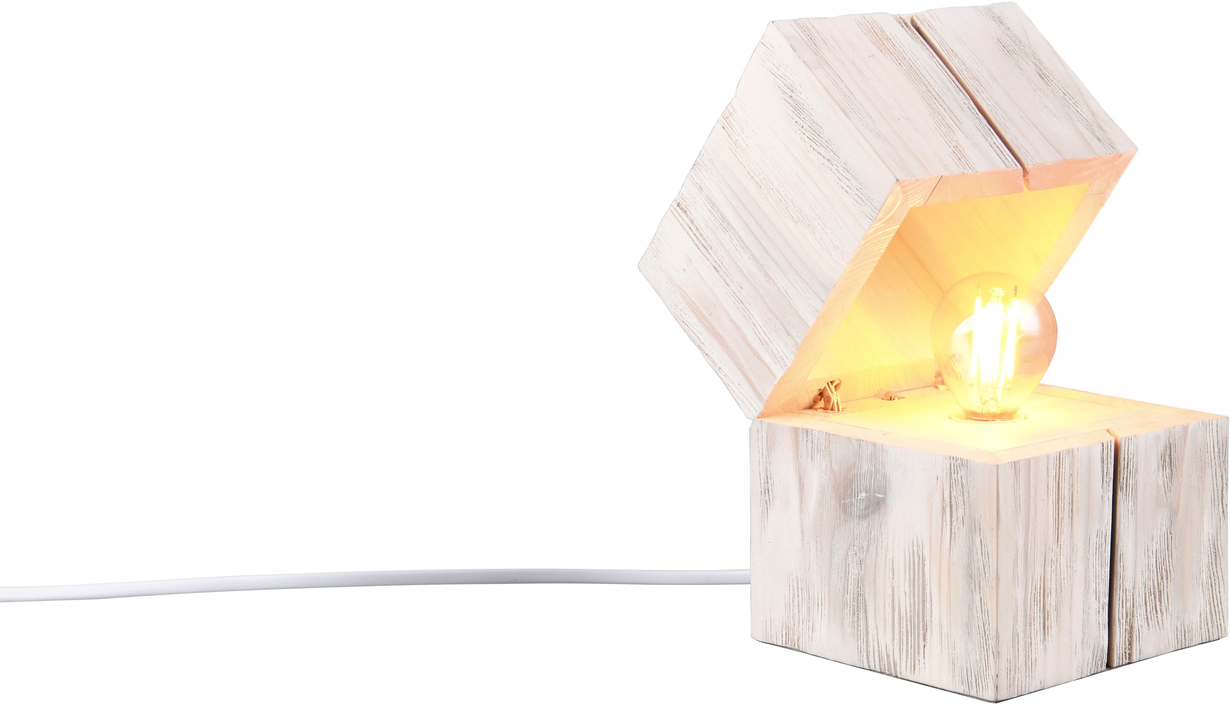 TRIO Leuchten Schreibtischlampe »TREASURE, Deko Tischleuchte Schatzkiste in günstig online kaufen