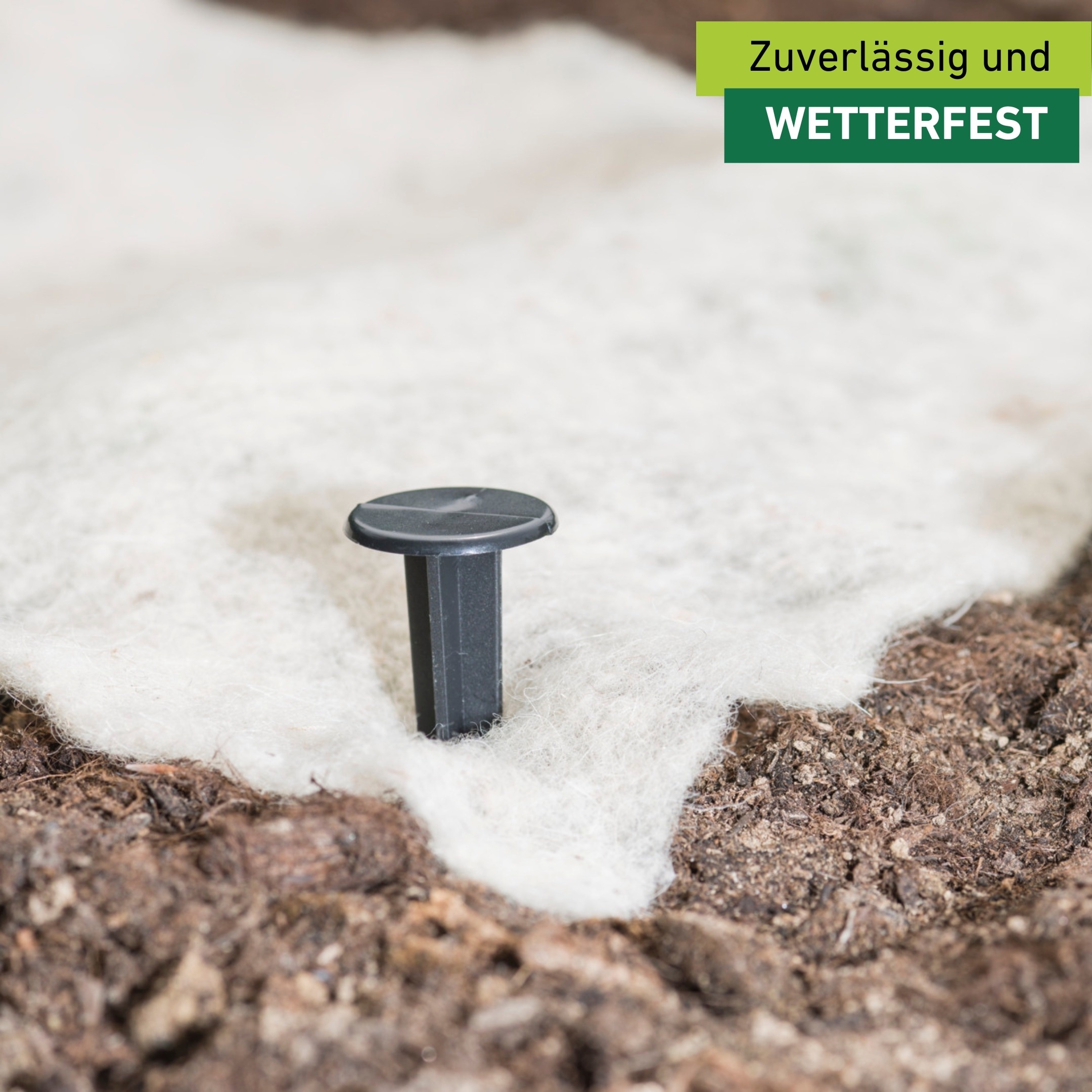 Windhager Gartenvlies »Hallterung wiederverwendbar mit Widerhaken, 10 Stk.« Packung, 10 Stk. tlg. Folien- und Vlieshalter, Kunststoff, 11,5 cm, schwarz