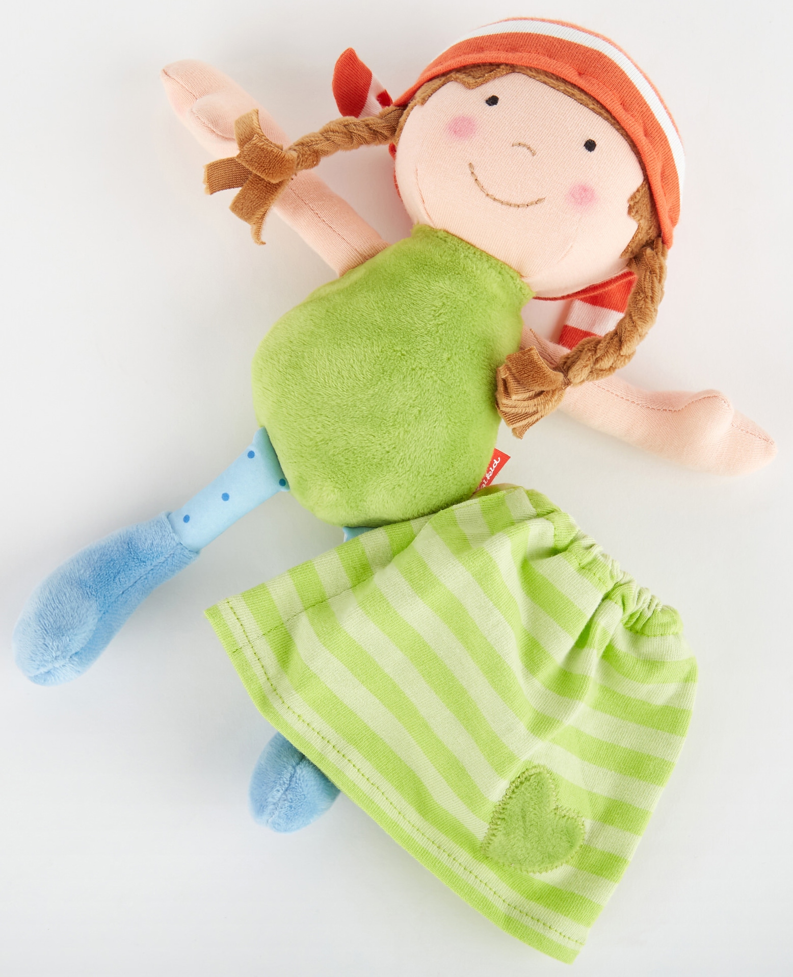 Sigikid Stoffpuppe »Brenda Bilipup, grün«, mit braunen Haaren