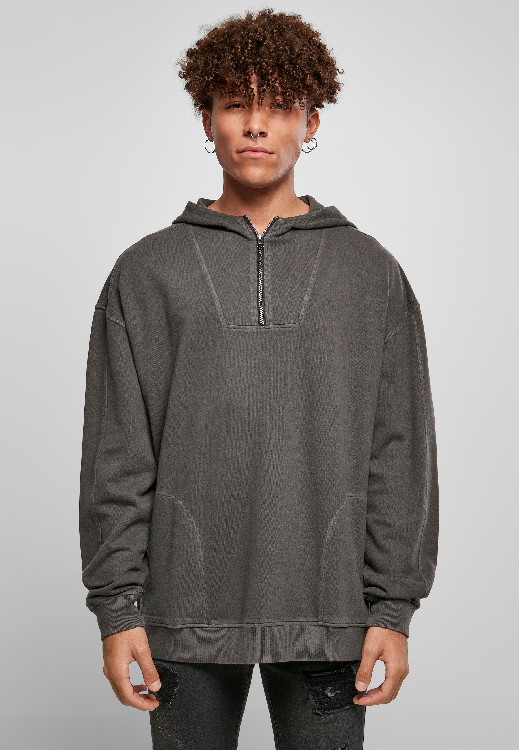 URBAN CLASSICS Kapuzenpullover »Urban Classics Herren Overdyed Camp Hoody« 1