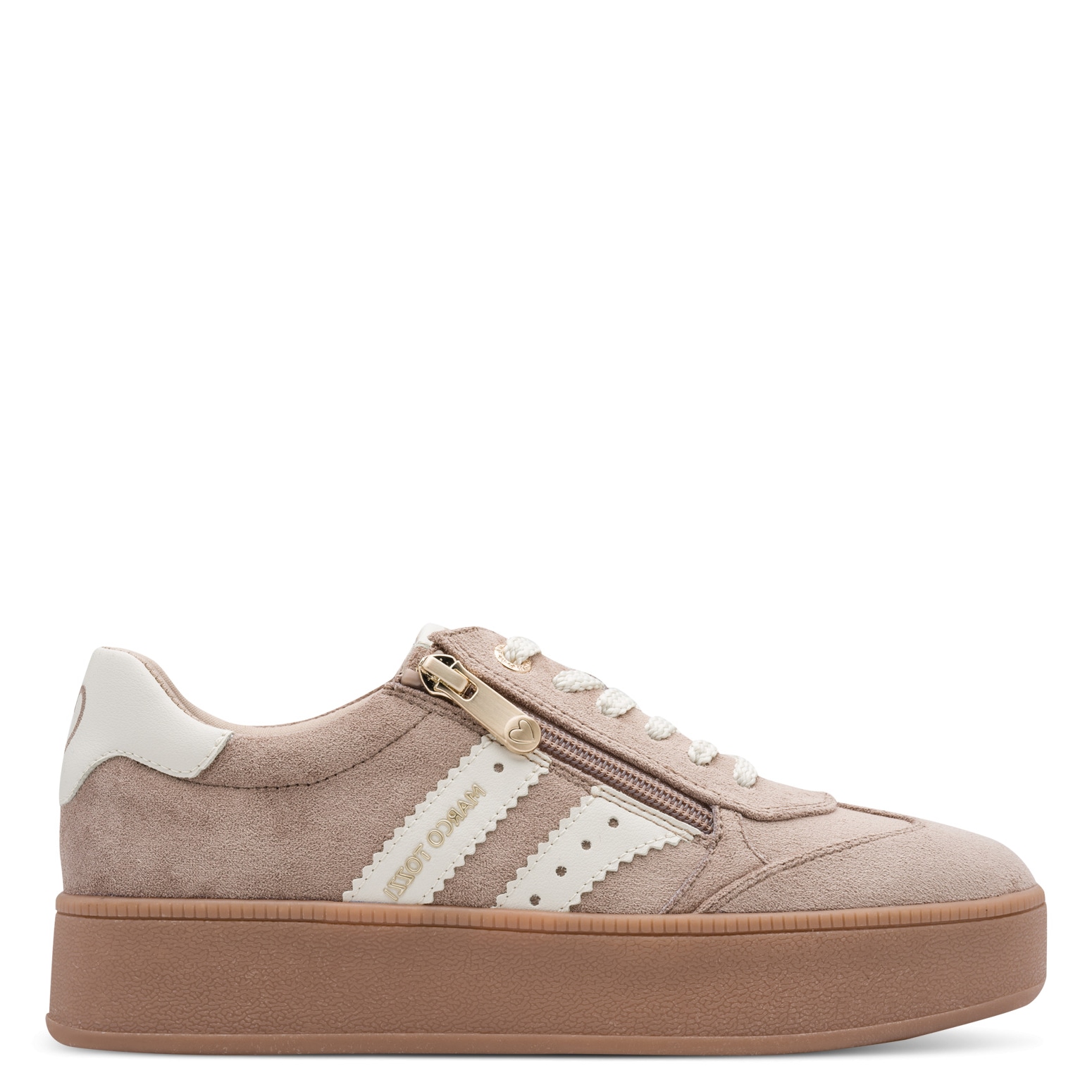 MARCO TOZZI Plateausneaker  Freizeitschuh, Halbschuh, Schnürer im modischem Retro-Look