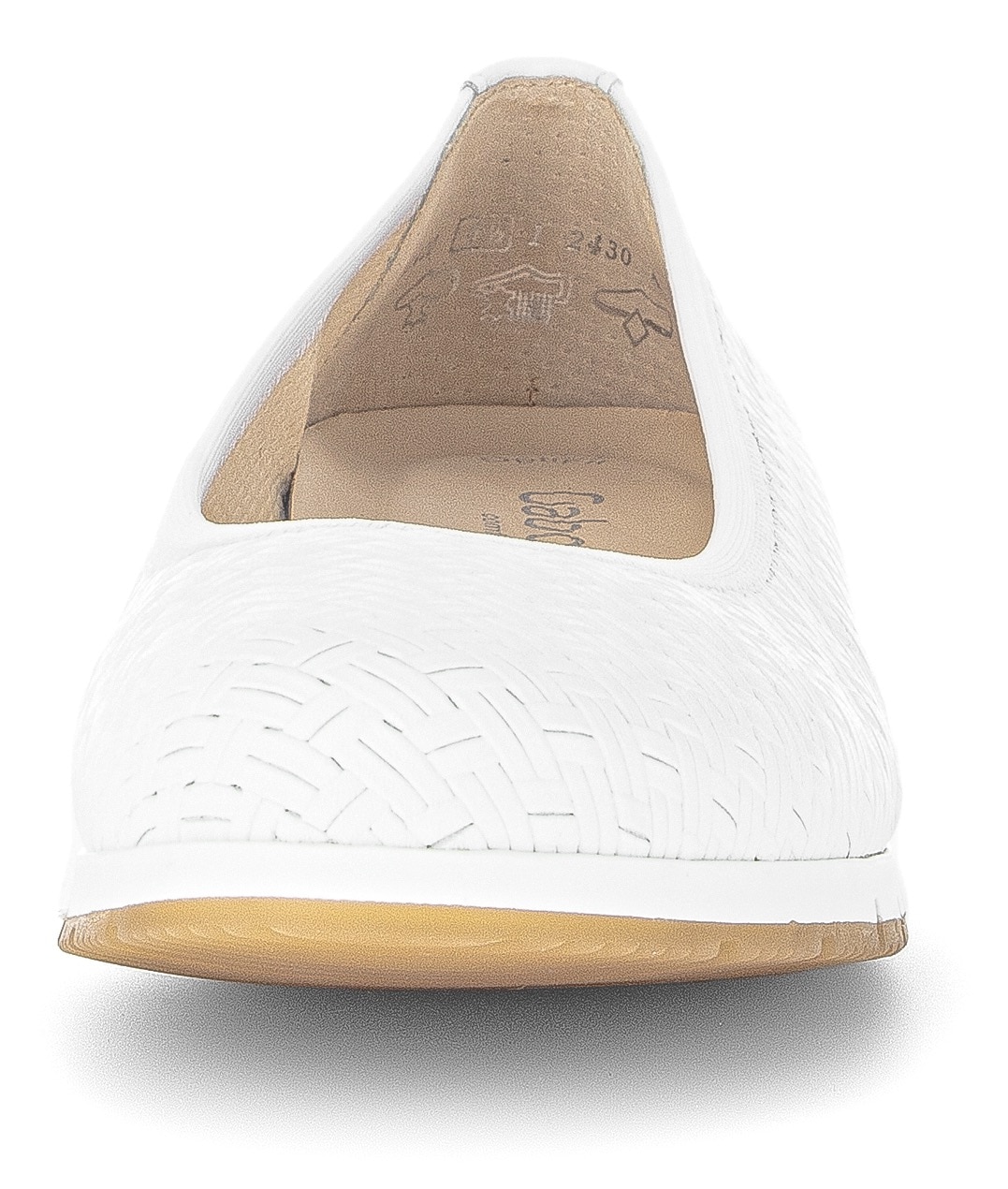 Gabor Ballerina »FLORENZ«, Keilabsatz, Komfortschuh, Bequemschuh mit Flechtmuster, Weite G