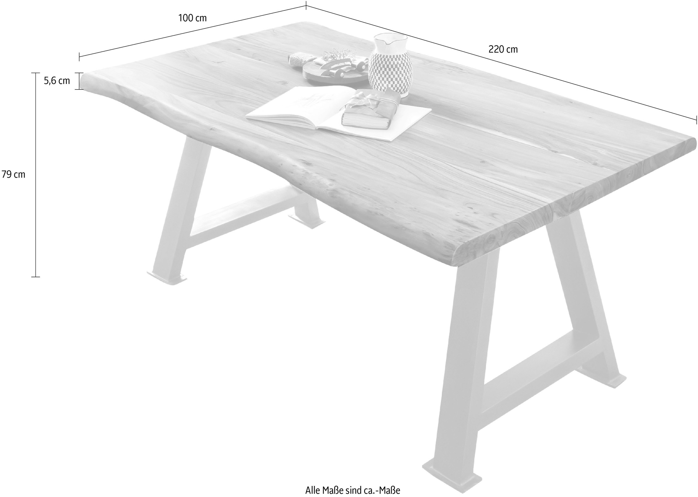 SIT Esstisch »Tops&Tables«, mit Baumkante wie gewachsen