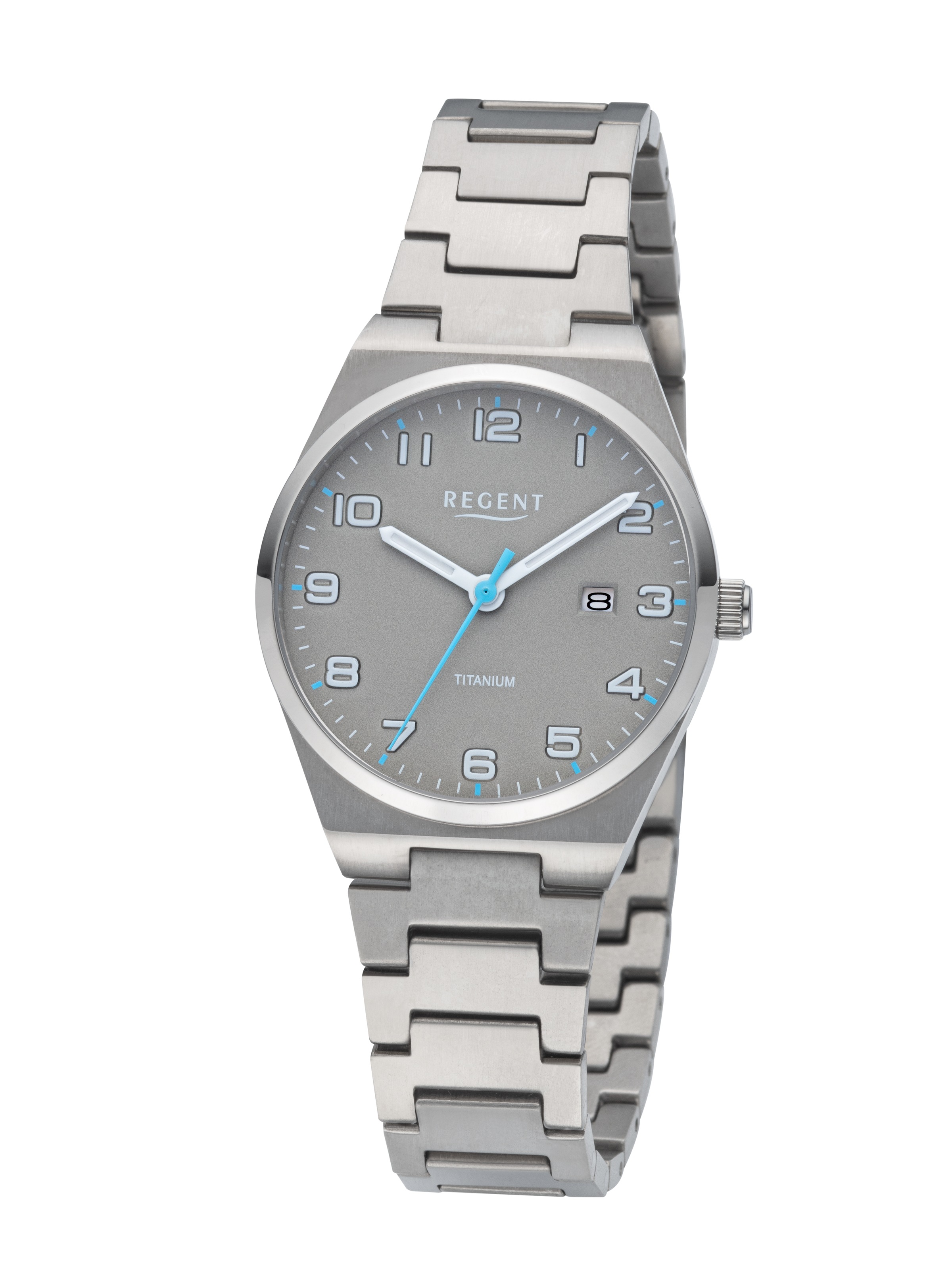 Regent Titanuhr Quarzuhr, Armbanduhr, Damenuhr, analog, Tag
