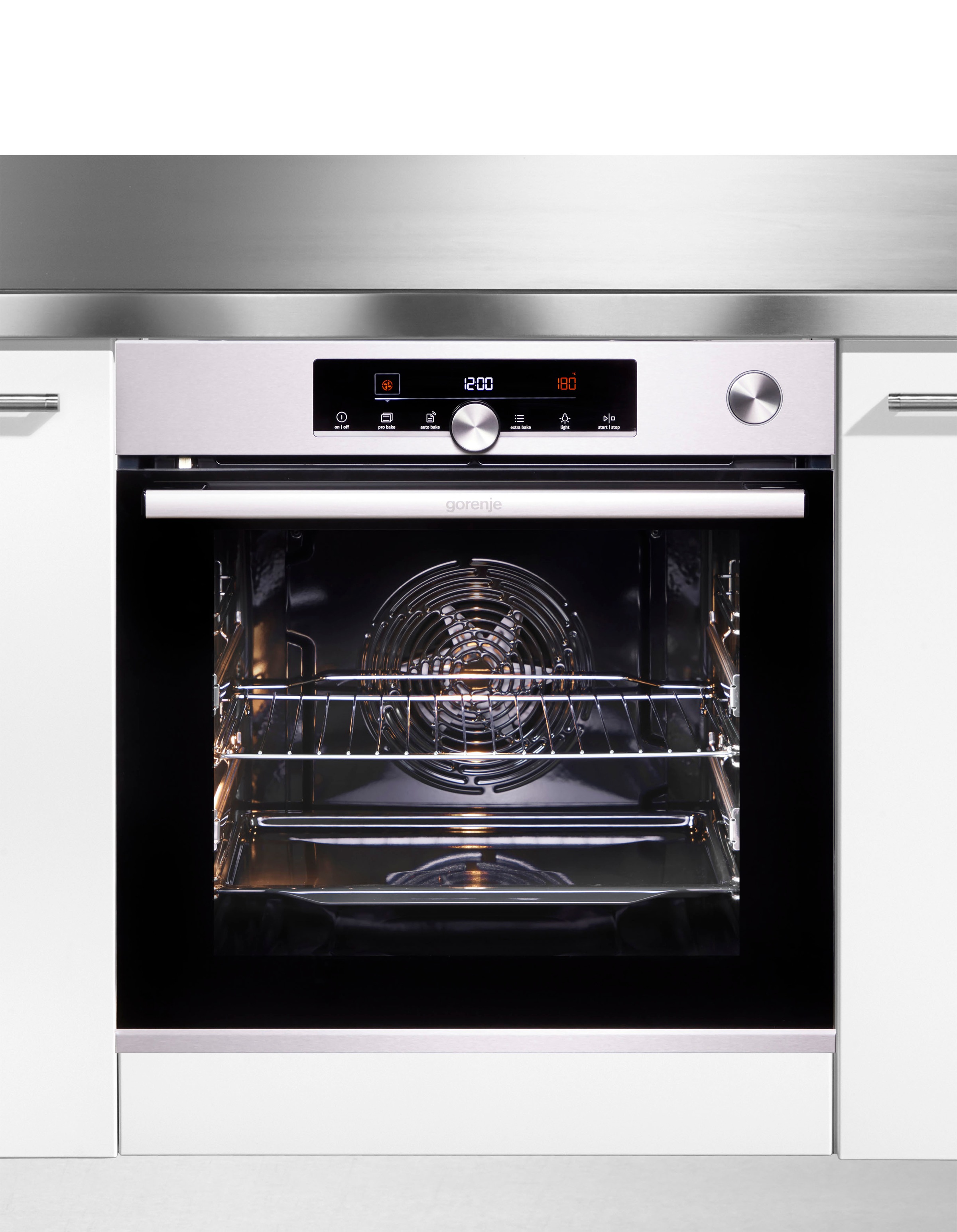 GORENJE Backofen  »BPSA6747A08XWI«, Pyrolyse, 2fach Teleskopauszug, Wassertank für Dampf, AirFry-Funktion
