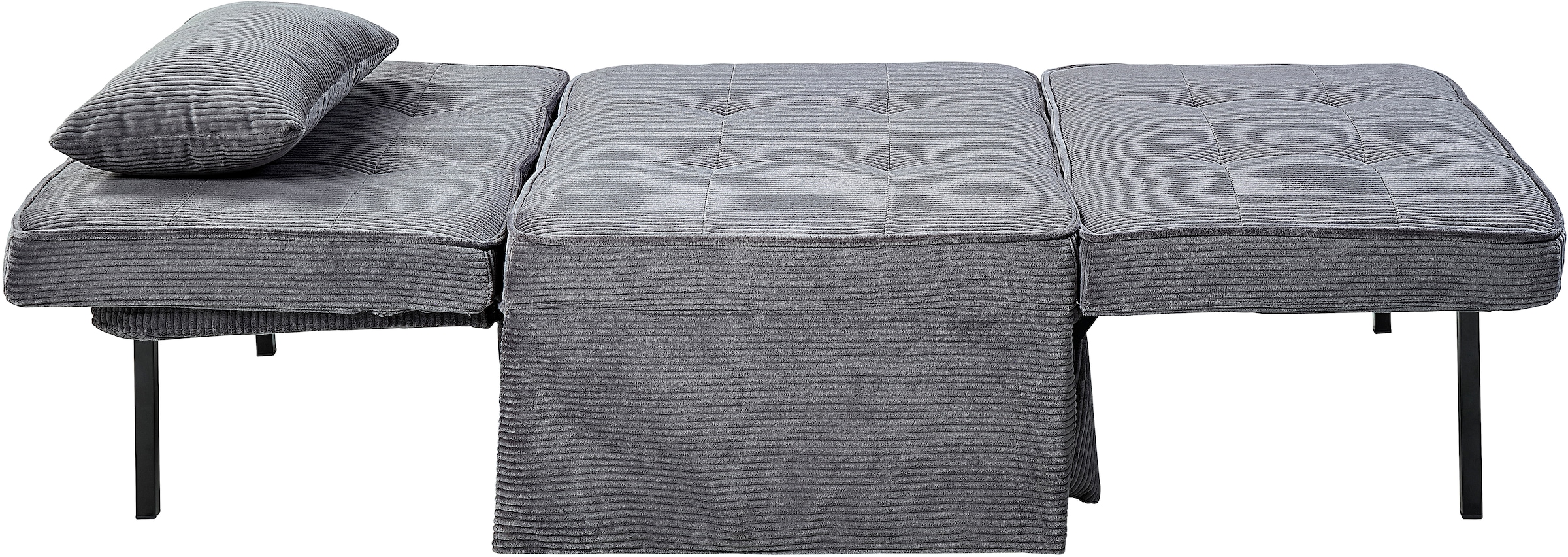 ATLANTIC home collection Schlafsofa »Finn«, wandelbar zum Loungesessel, Relaxliege und Gästebett, inkl. Kissen