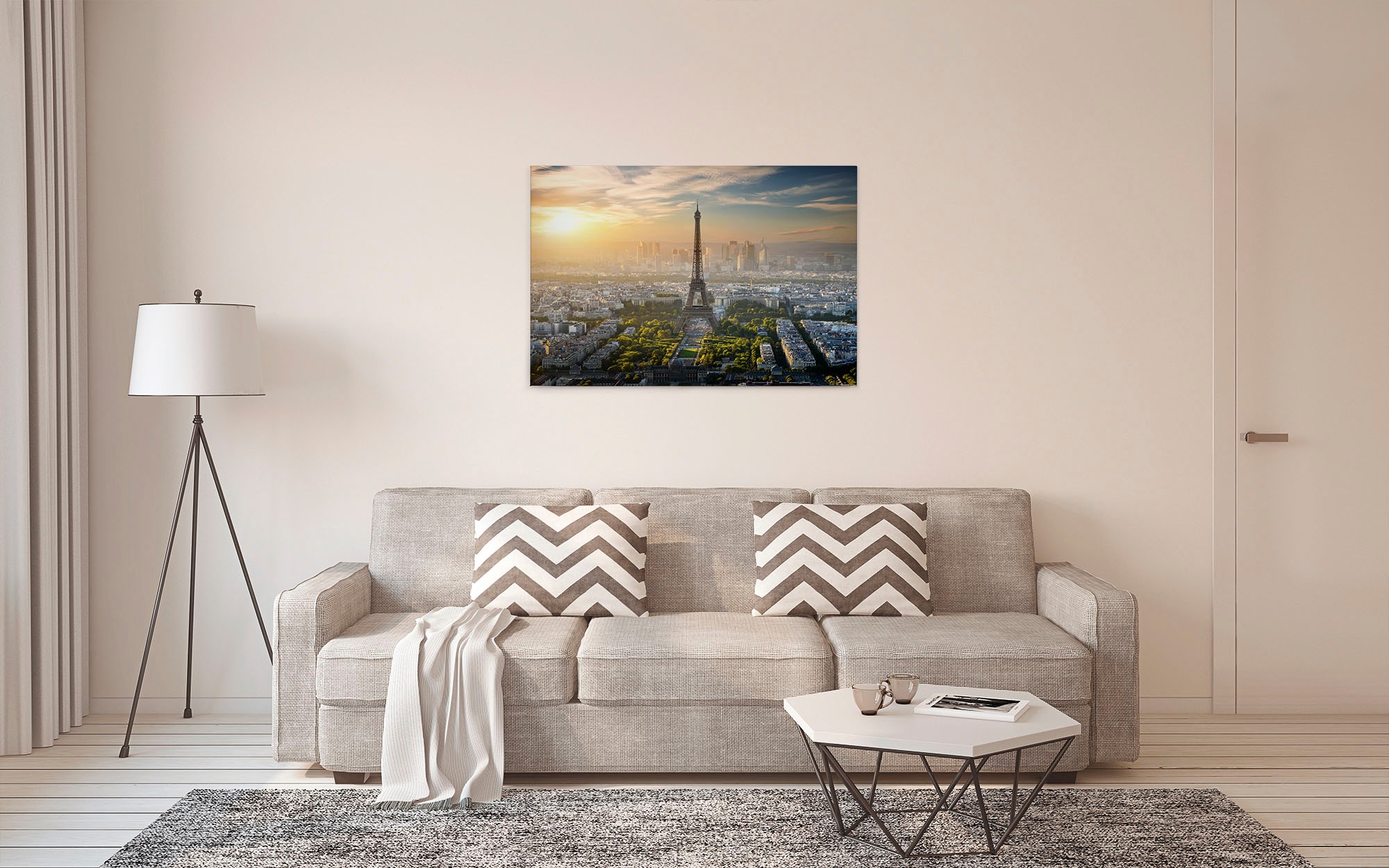 A.S. Création Leinwandbild »Eiffel Tower«, Kunst-Paris-Kinder, (1 St.), Paris Keilrahmen Bild Eiffelturm Leinwand-Bild Wohnzimmer modern Wand