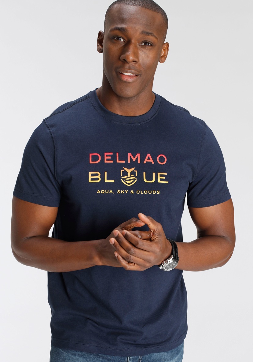 DELMAO T-Shirt, NEUE online modischem - Brustprint mit MARKE! kaufen