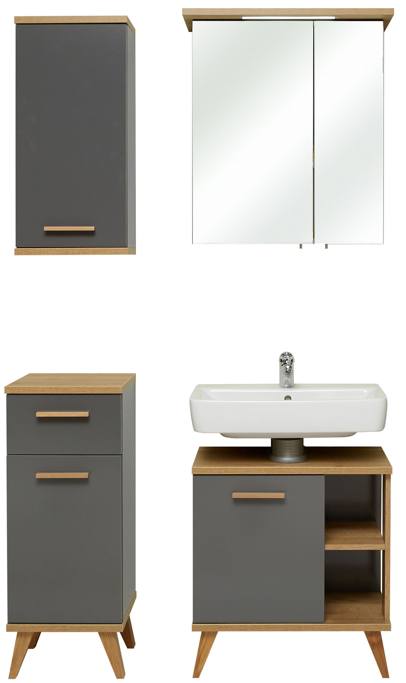 Saphir Badmöbel-Set »4-teilig, mit Soft-Close Türen« Set, 4 Stk. tlg.