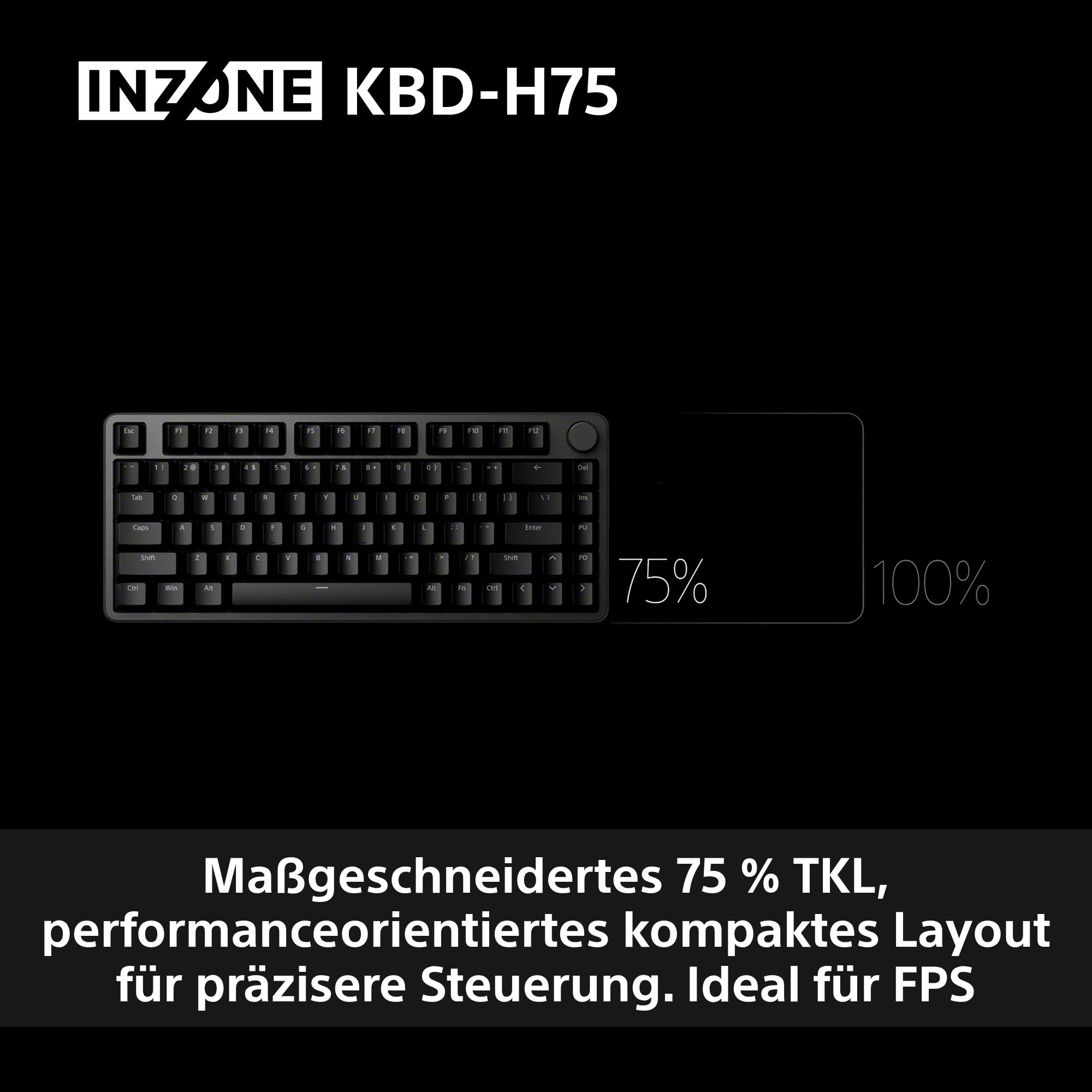 Sony Gaming-Tastatur »INZONE KBD-H75«, (Fn-Tasten-USB-Anschluss-Windows-Sperrtaste)