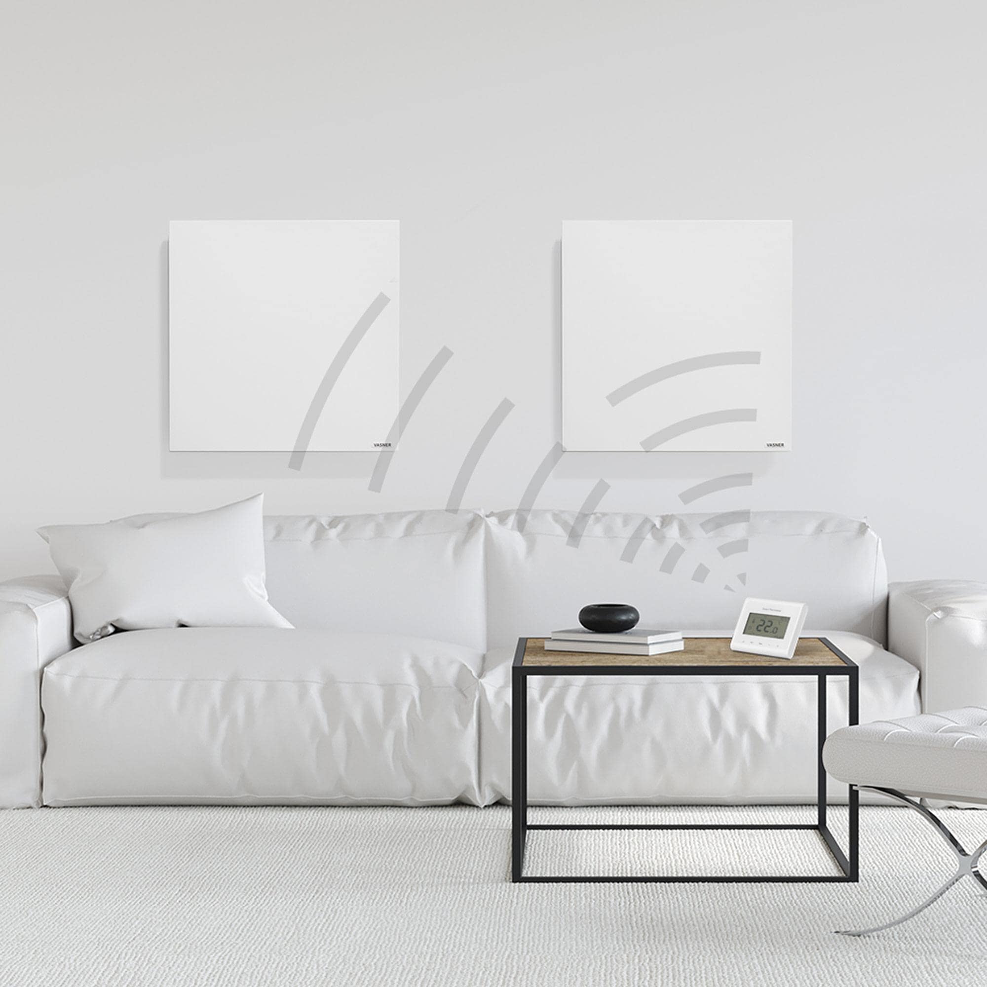 Vasner Infrarotheizung »Citara M RX 300 W« Metall Heizpaneel weiß mit Funkempfänger