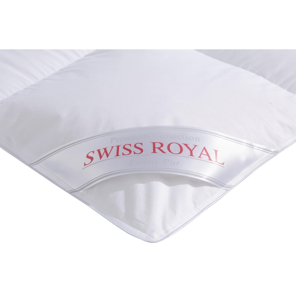 Haeussling Daunenbettdecke »Swiss Royal, Bettdecken für Sommer und Winter, Ganzjahresdecke, Decke«, warm, Füllung 90% Daunen, 10% Federn, Bezug 100% Baumwolle, (1 St.)