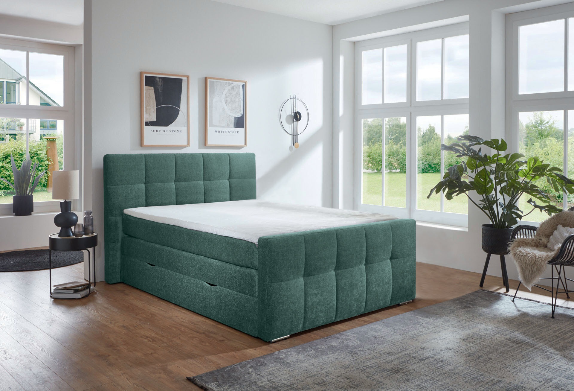 Places of Style Boxspringbett »Rosà«, H3/H3, H3/H4, H4/H4 möglich günstig online kaufen