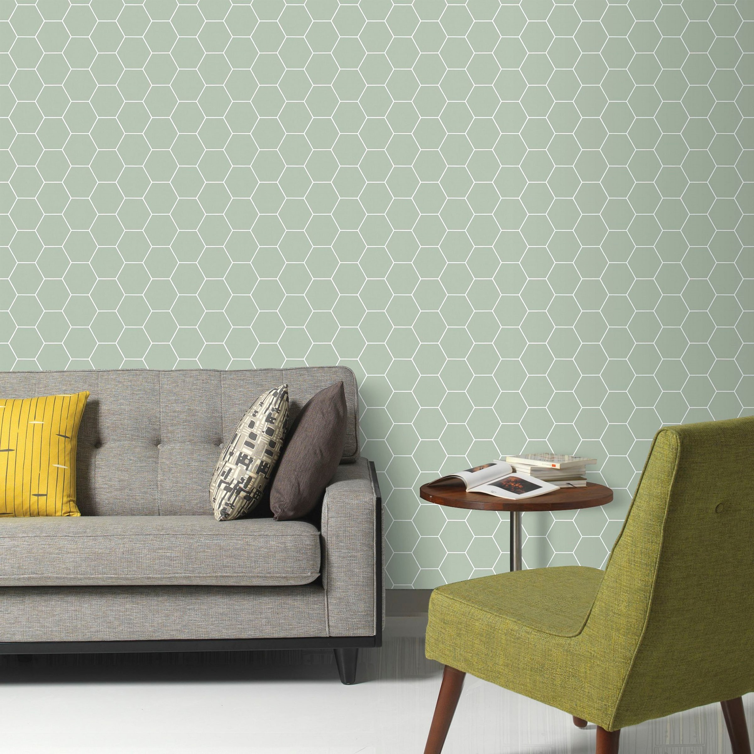 Superfresco Easy Vliestapete »Honigwabe - Geo« geometrisch geprägt Grün - 10m x 52cm