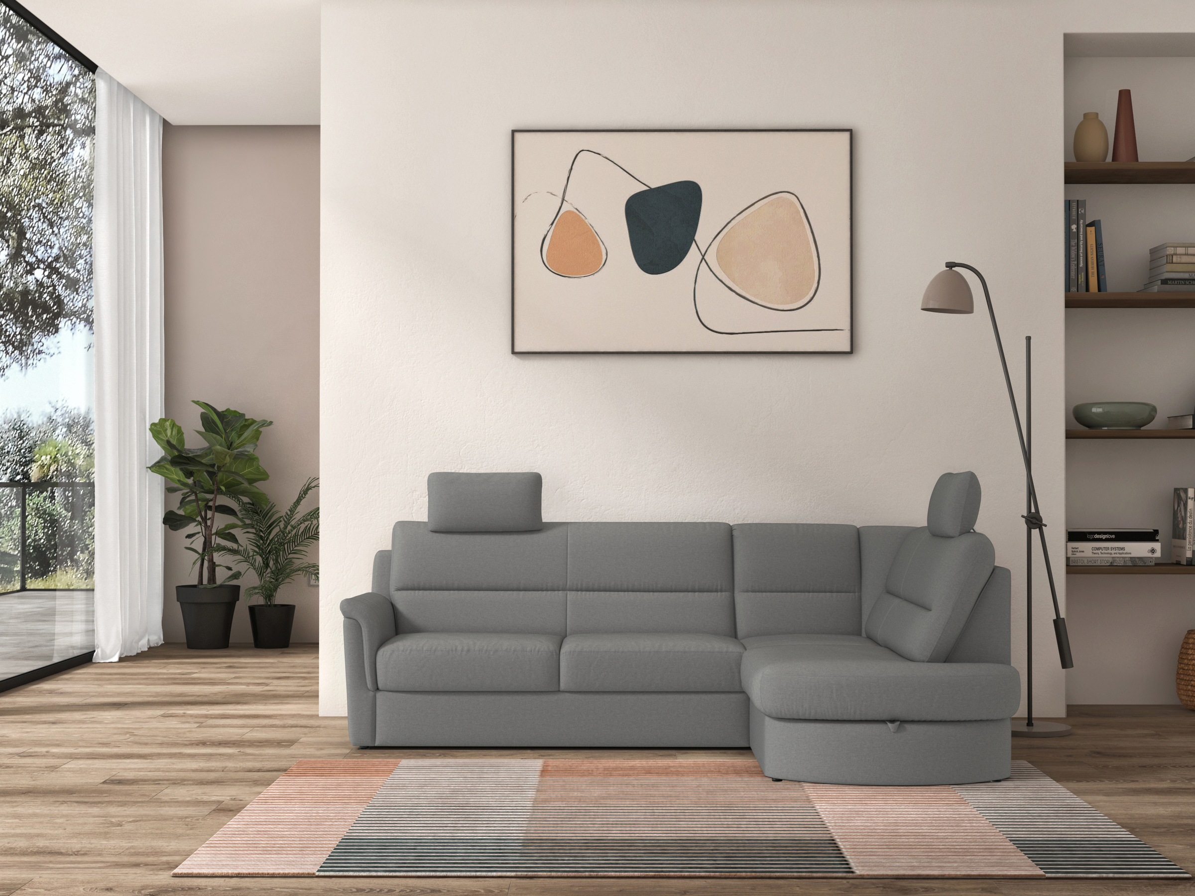 sit&more Ecksofa »Panini L-Form«, wahlweise mit Bettfunktion und Bettkasten
