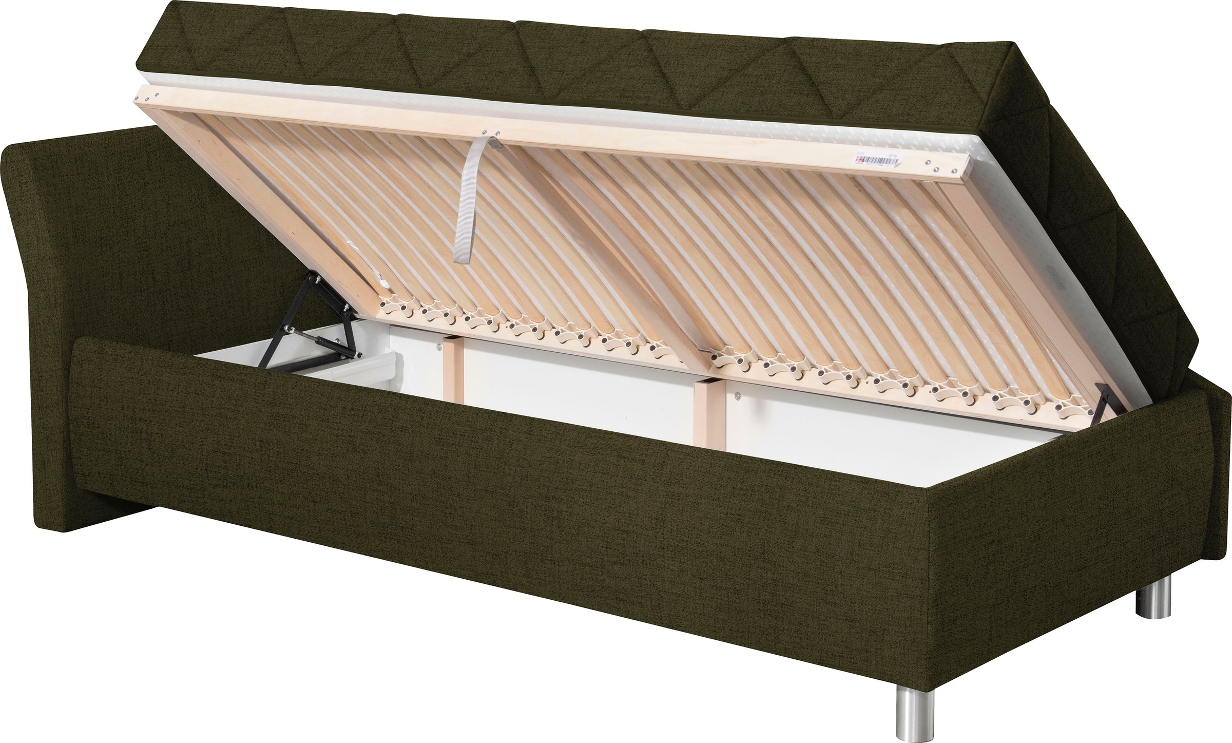 alina Schlafsofa »Lindsay«, Bettkasten, Zierkissen-Set aus: 2 Stk. 40x40cm, 1 Stk. 30x30cm