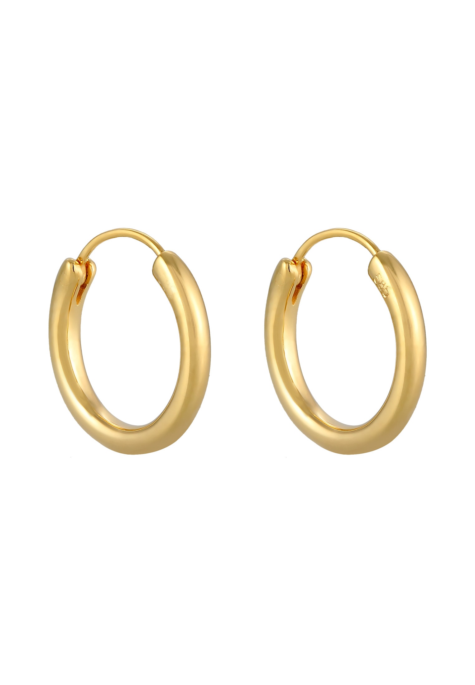 Elli Premium Paar Creolen »Creole Klassik 585 Gelbgold«