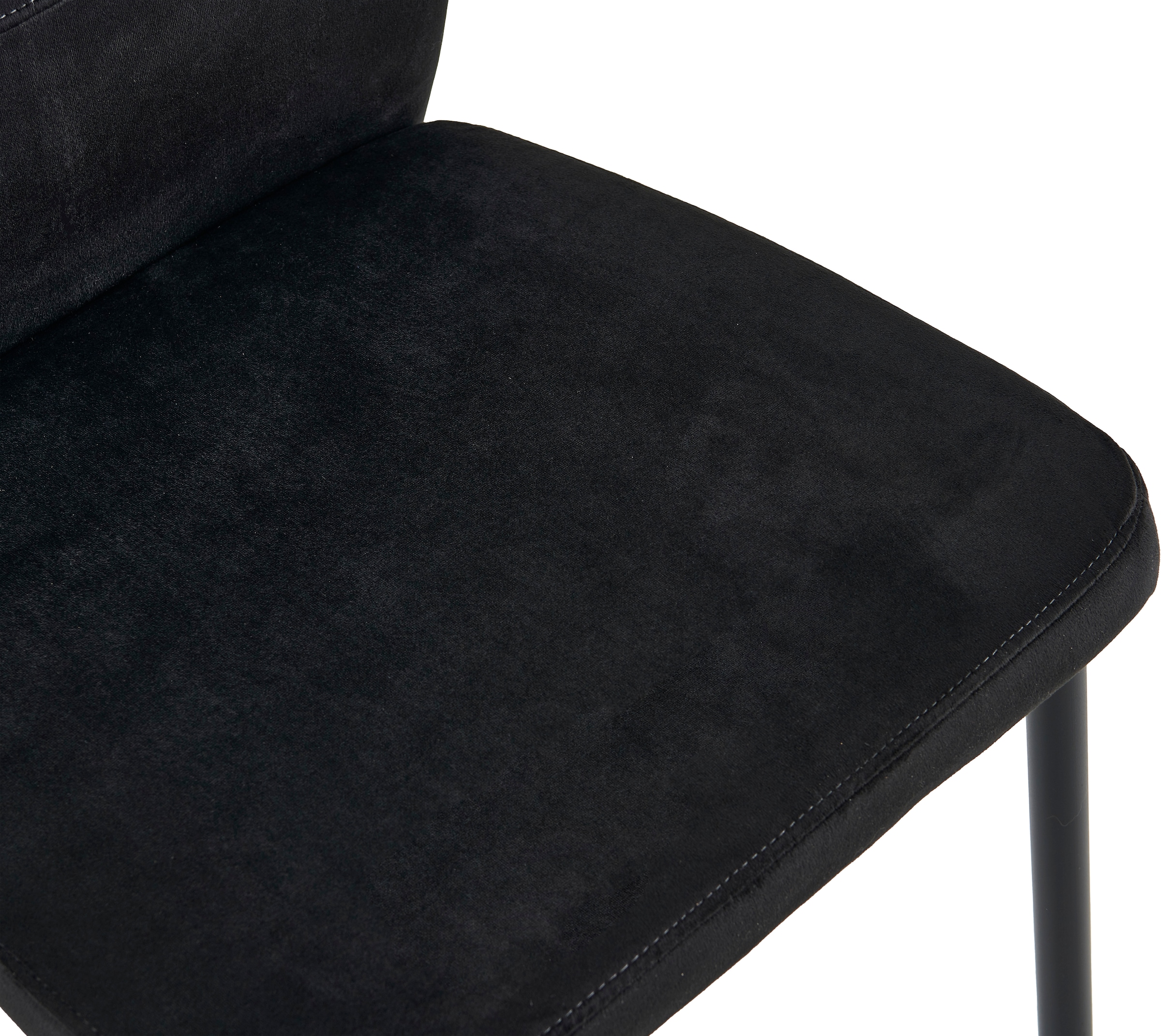 OTTO home Essgruppe »Freya« Set, 4 tlg. runder Esstisch 90 cm in Sinterstein, Black Copper mit 3 Samtstühlen